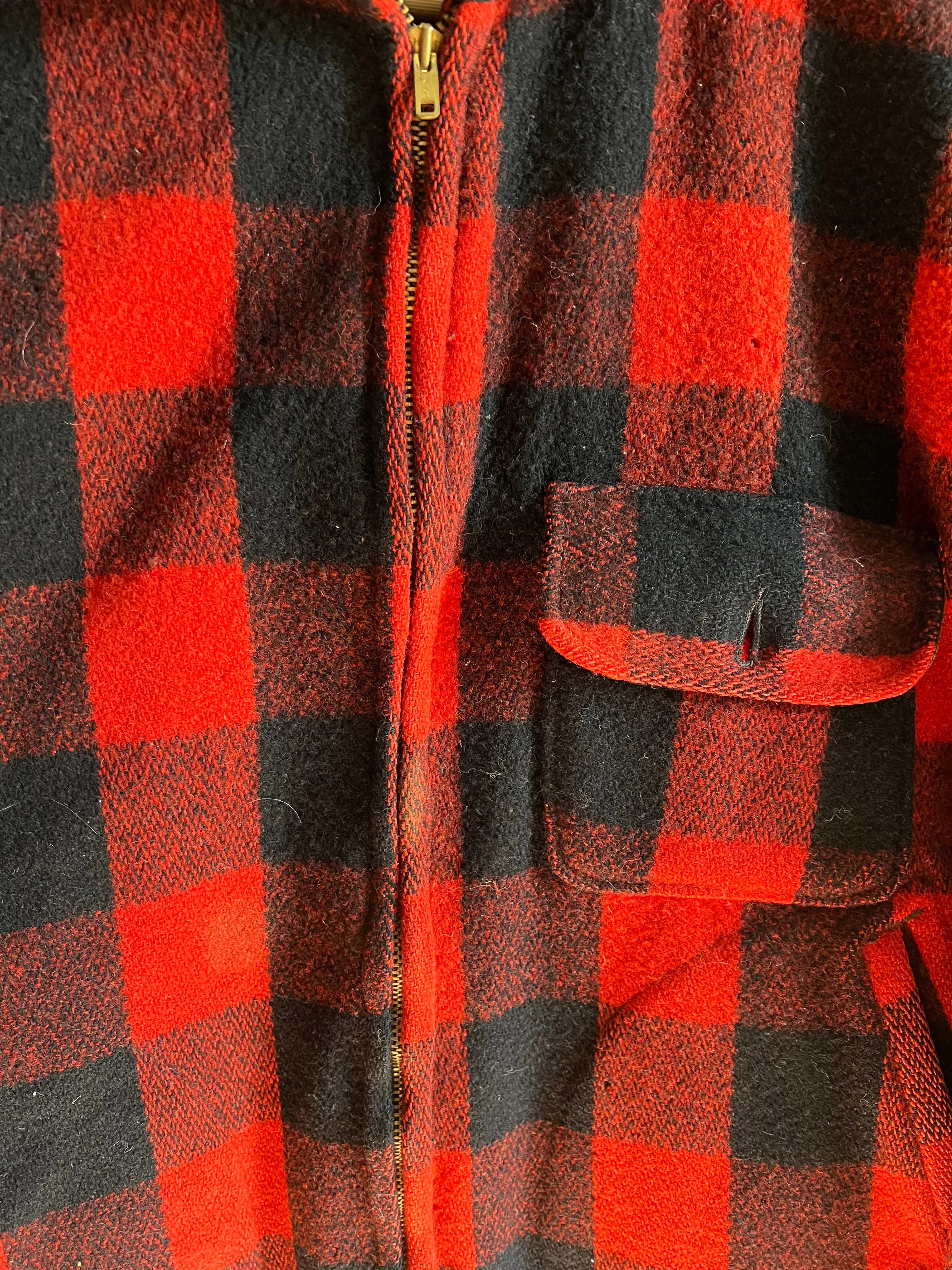 1940s-50s Woolrich Buffalo Plaid Hunting Jacket