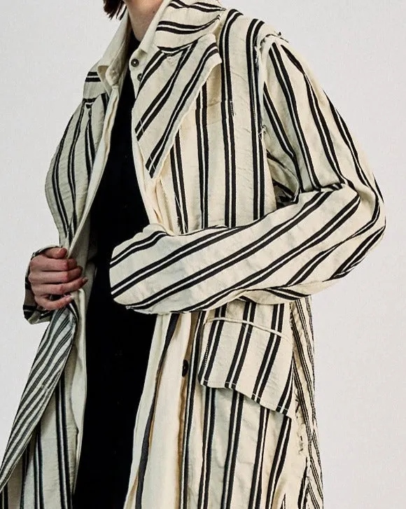 Ann Demeulemeester SS 2019 Striped two-piece coat