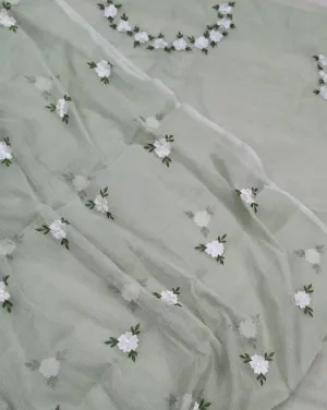 Beautiful Kota Doriya Embridery Work Suit In Grey,Green