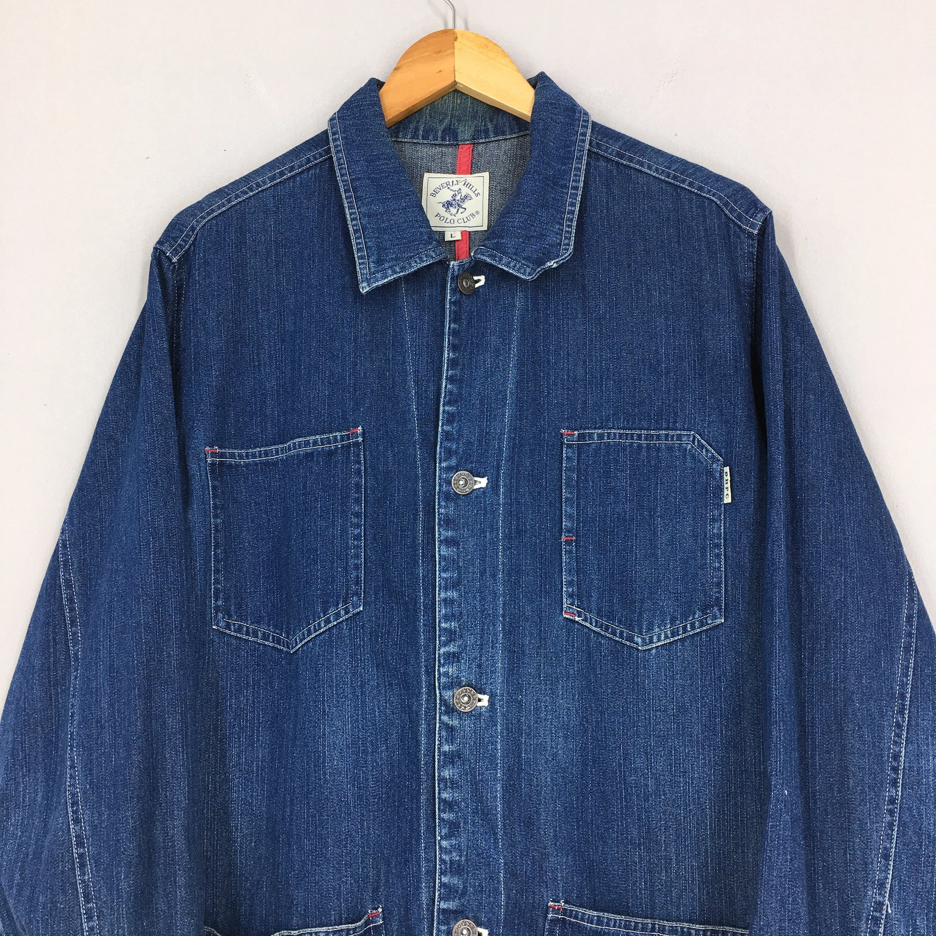 Beverly Hills Polo Club Denim Workers Jacket Large