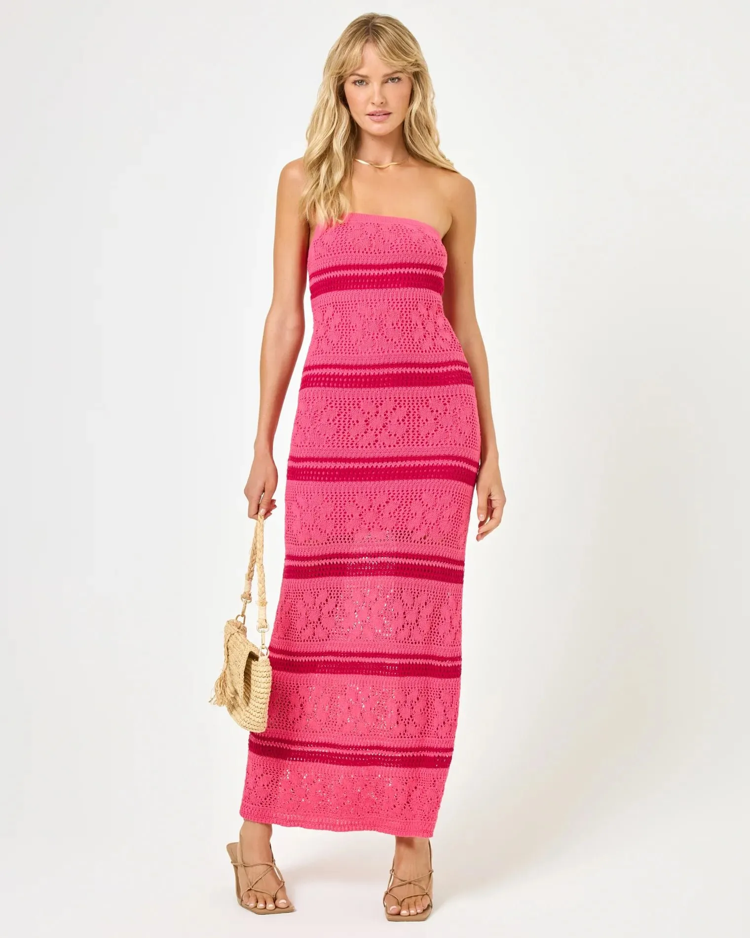 Cali Blooms Stripe Rosalia Dress