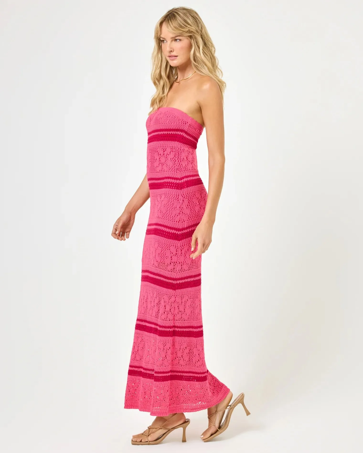 Cali Blooms Stripe Rosalia Dress