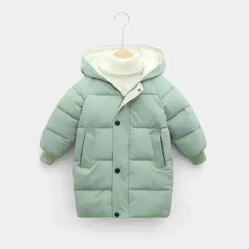 Children Winter Puffer Hoodie Windproof Jacket kids