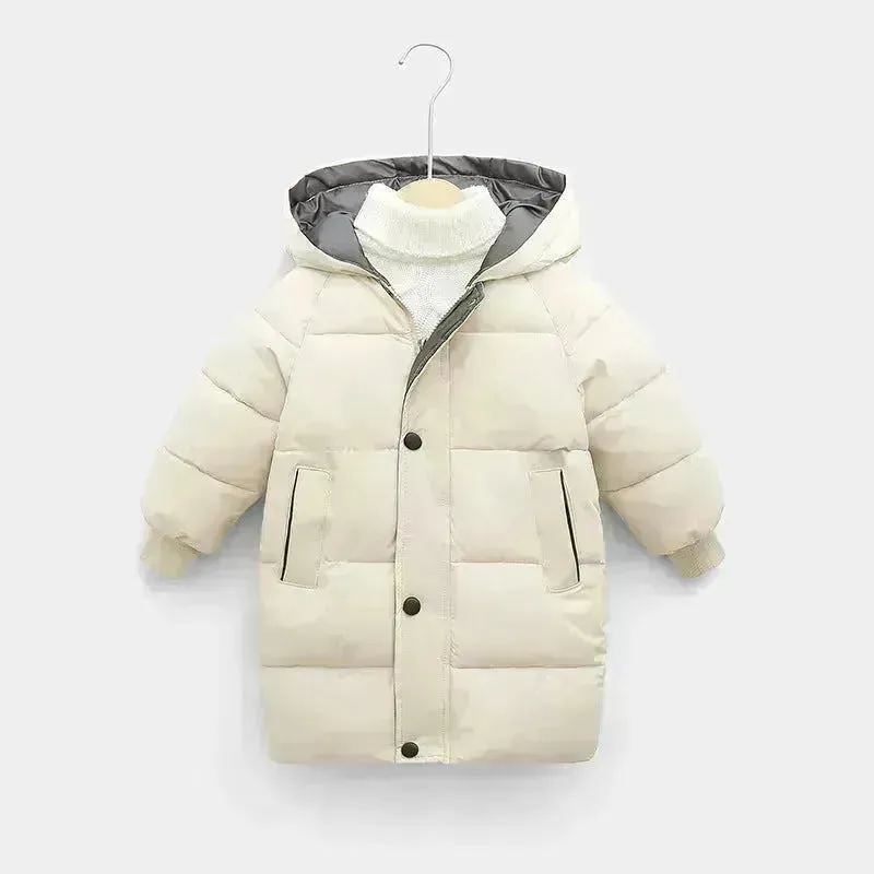 Children Winter Puffer Hoodie Windproof Jacket kids