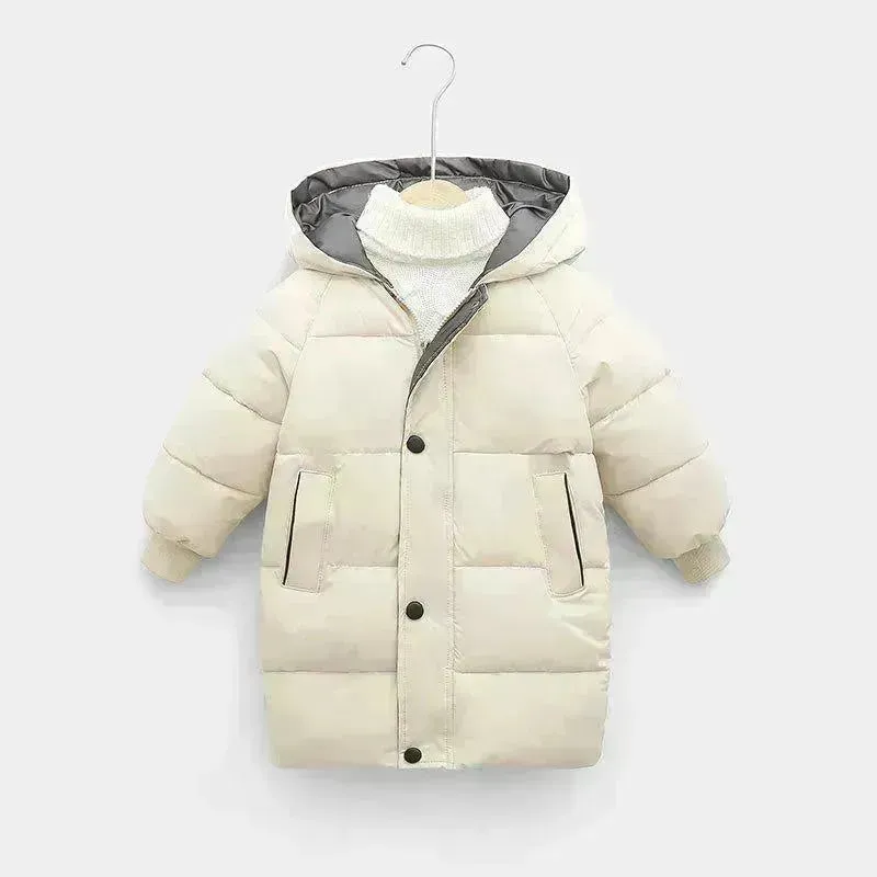 Children Winter Puffer Hoodie Windproof Jacket kids