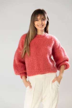 Chunky Mohair - Bio Wool Sweater in Pink