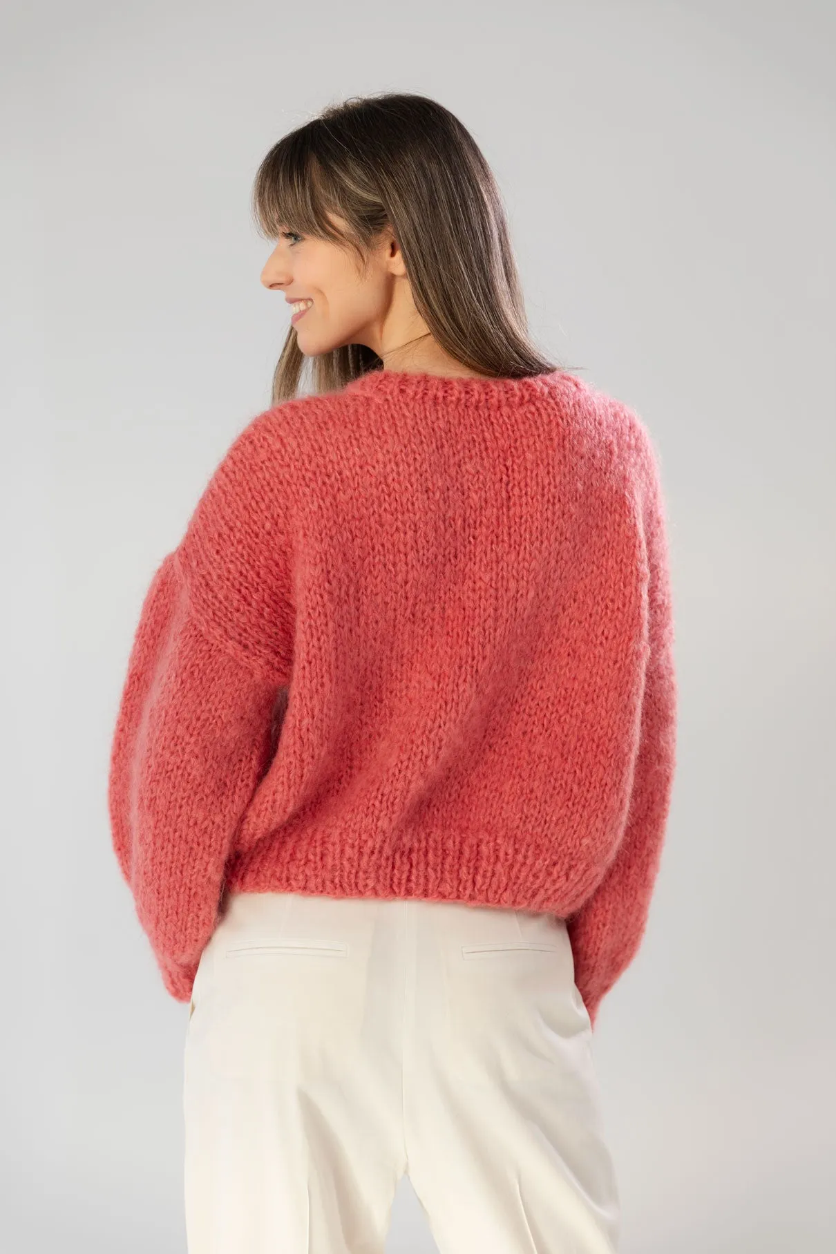Chunky Mohair - Bio Wool Sweater in Pink