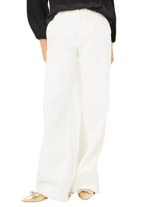 COLLETTI HIGH RISE TROUSERS - COCONUT