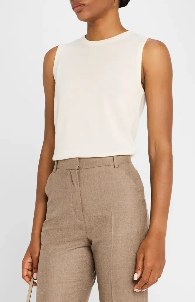 Crew Neck Shell in Merino