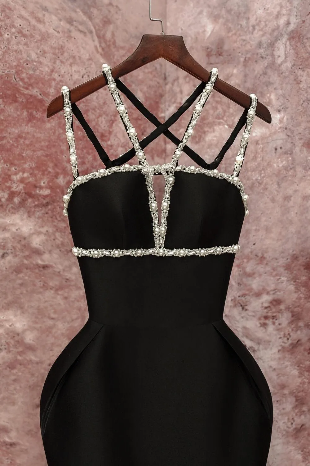 Daphne Sheath Halter Neck Taffeta Midi Dress