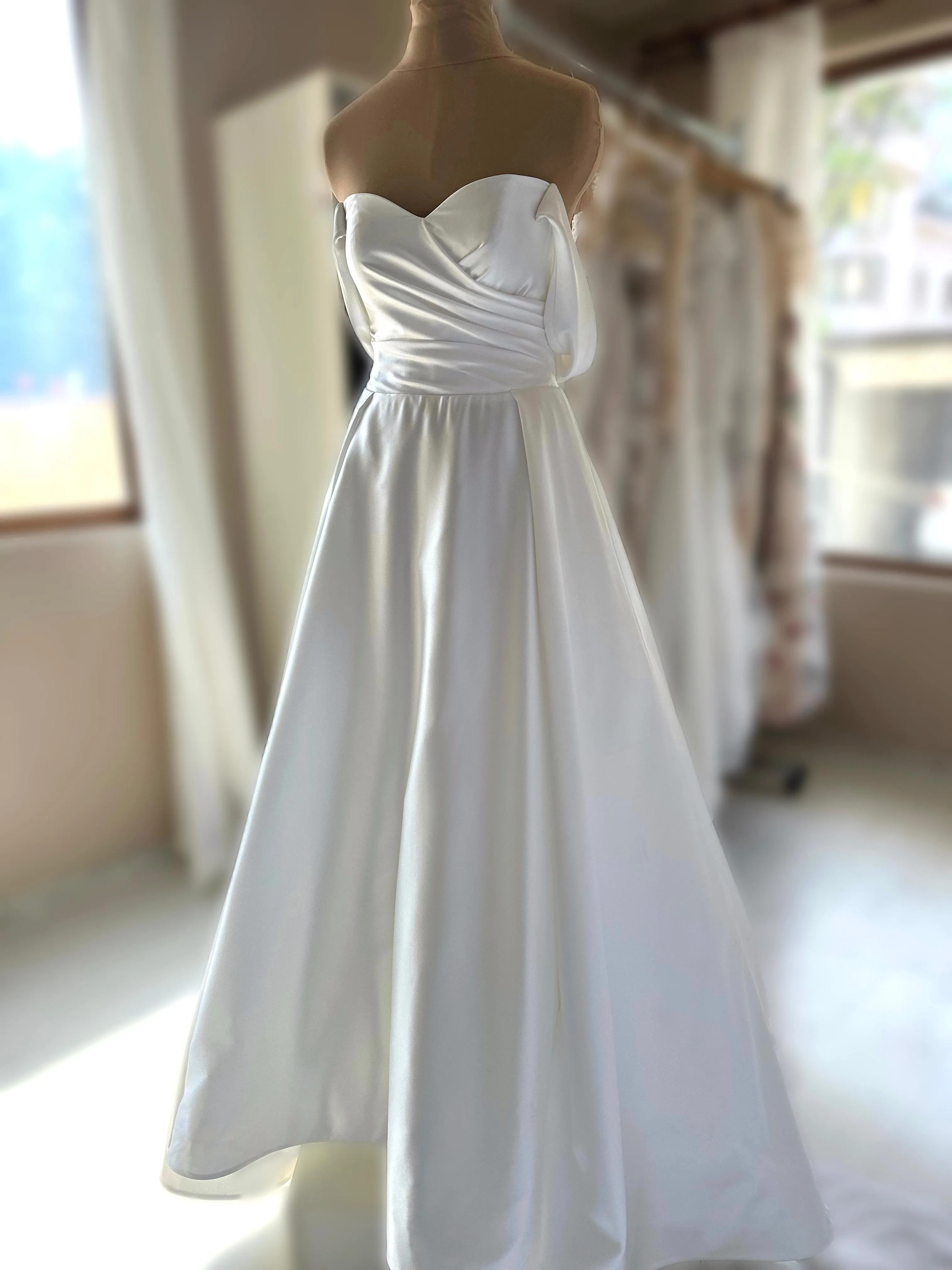 Elegant A-line wedding dress Off the shoulder Alyson