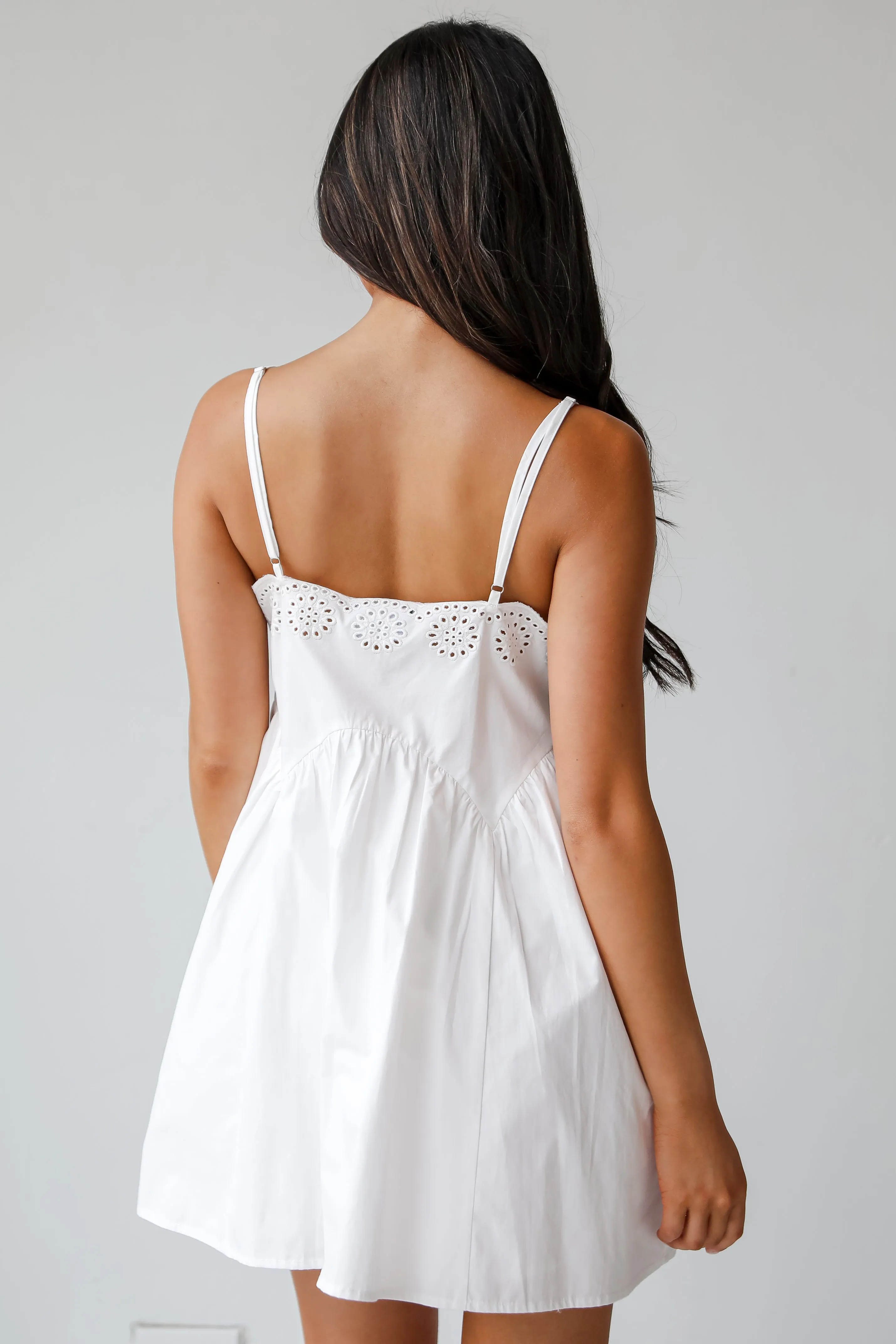 FINAL SALE - Sweetly Darling Eyelet Mini Dress