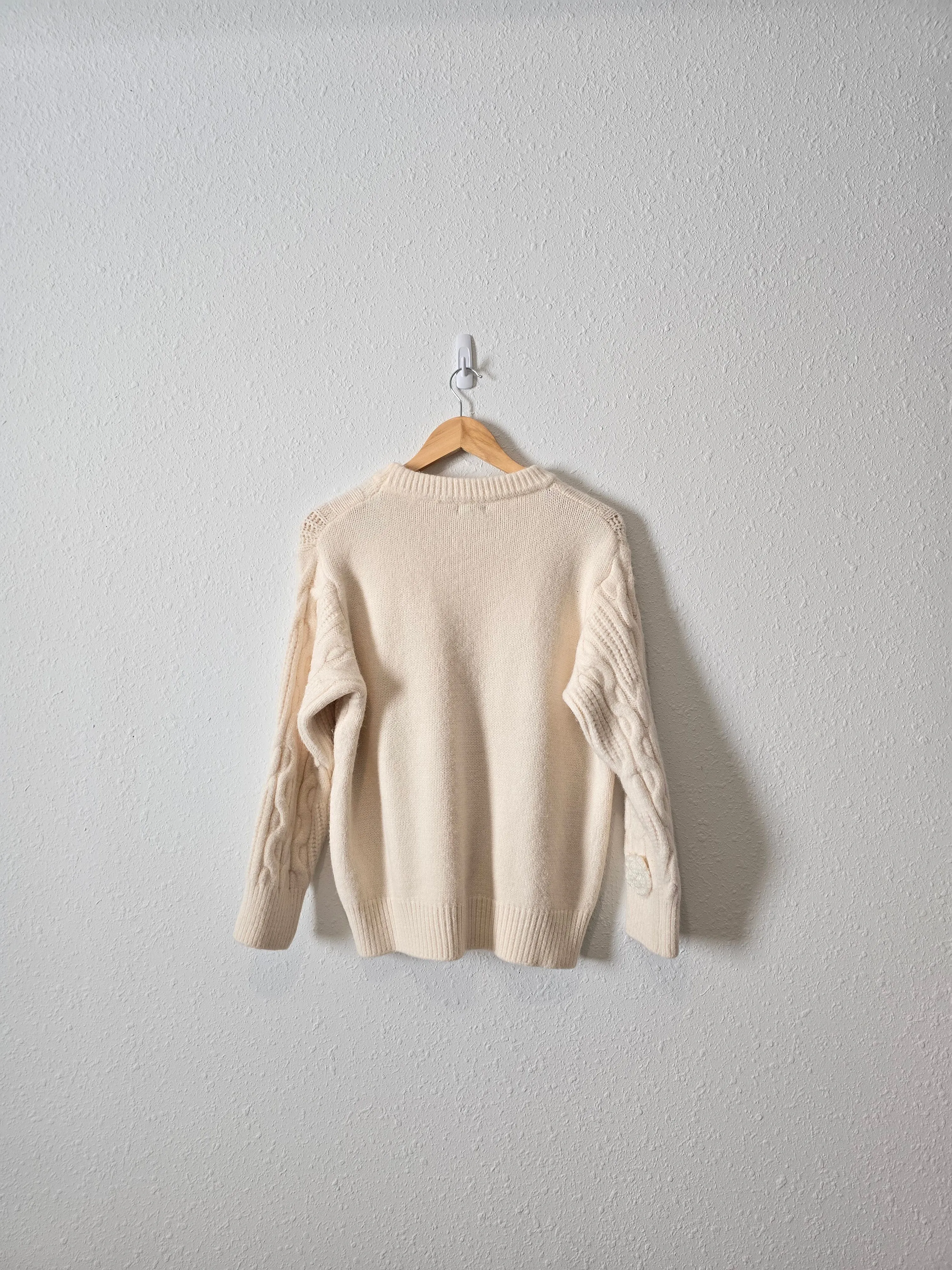 Floral Chunky Knit Sweater (S)