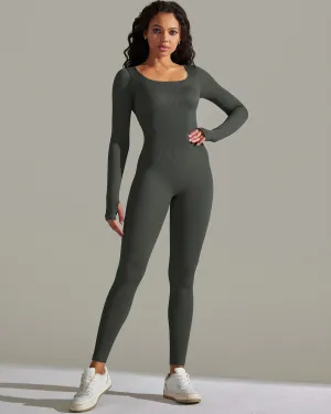 Gia Seamless Jumpsuit - Forest Gray