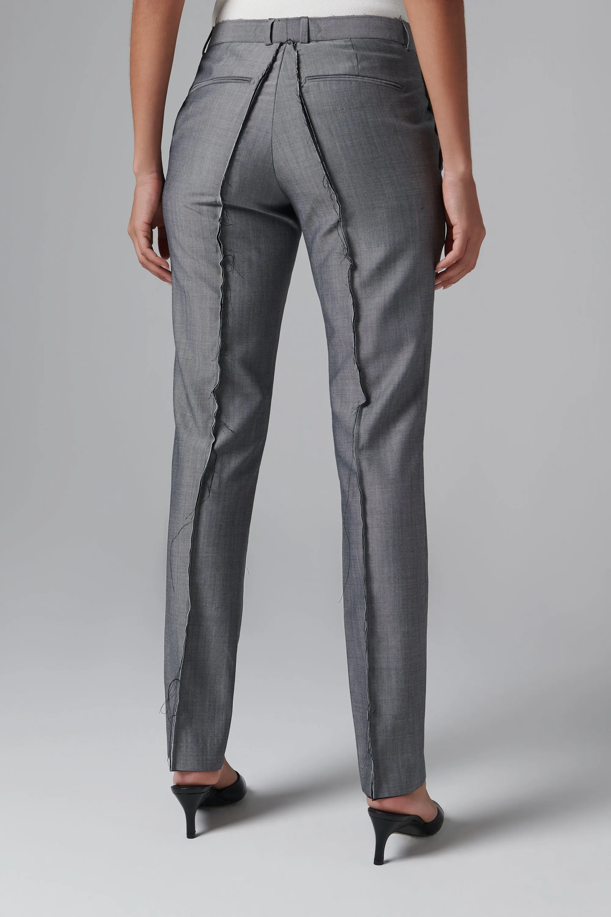 Grey Horse Hair Suit Pants