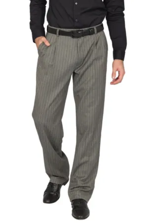Grey Striped Tango Pants With Two Pleats (54)
