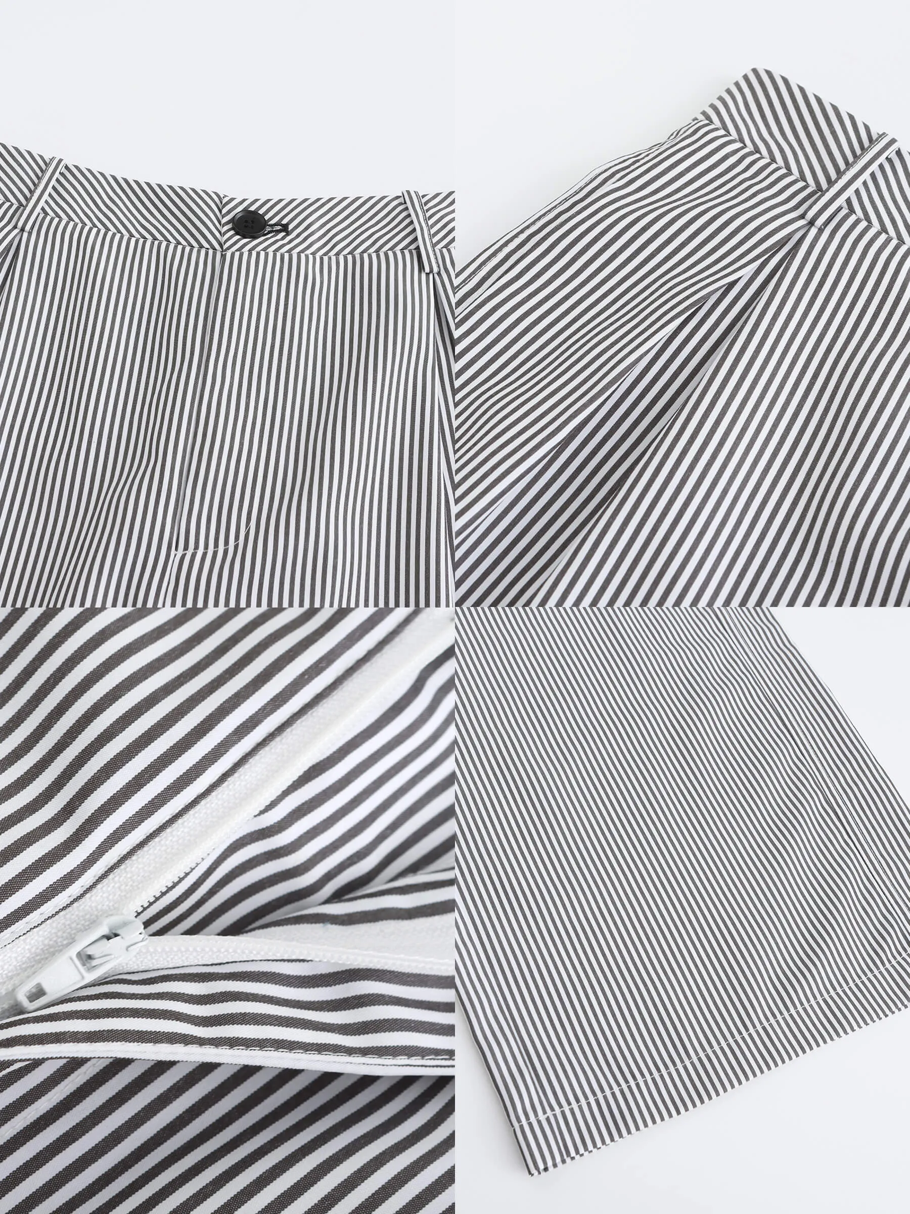 High Rise Pinstripe Tailored Trousers