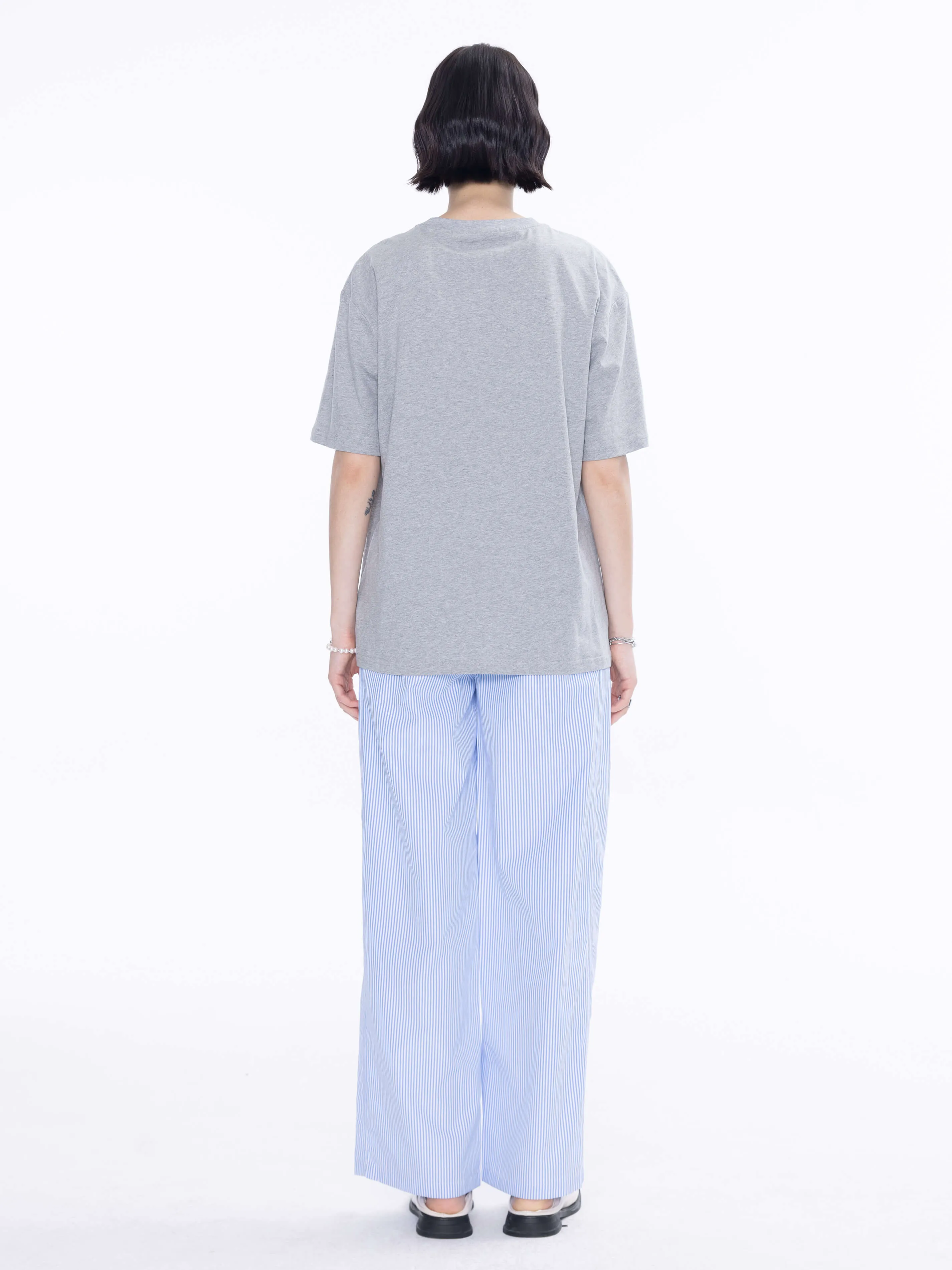 High Rise Pinstripe Tailored Trousers