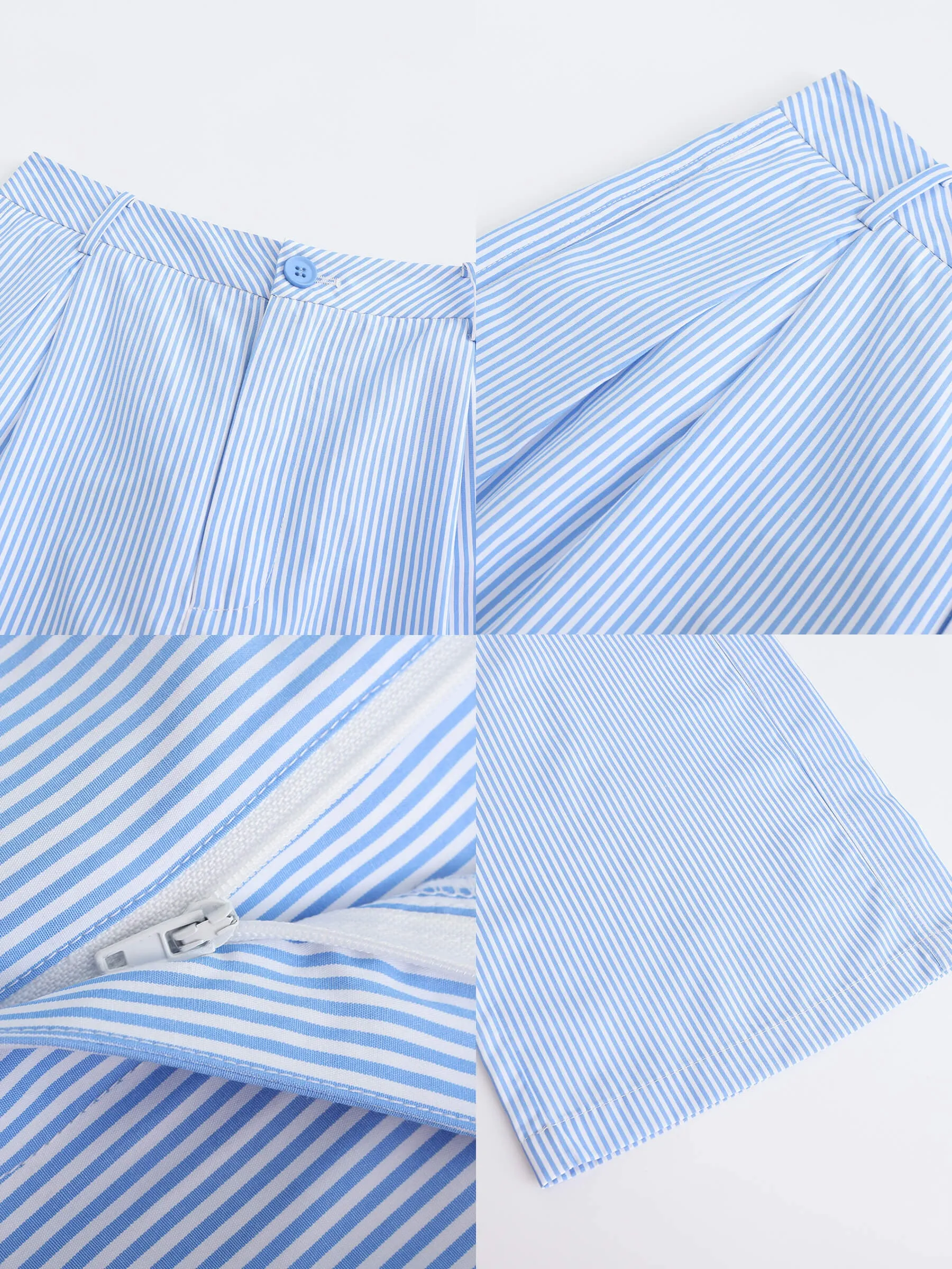 High Rise Pinstripe Tailored Trousers