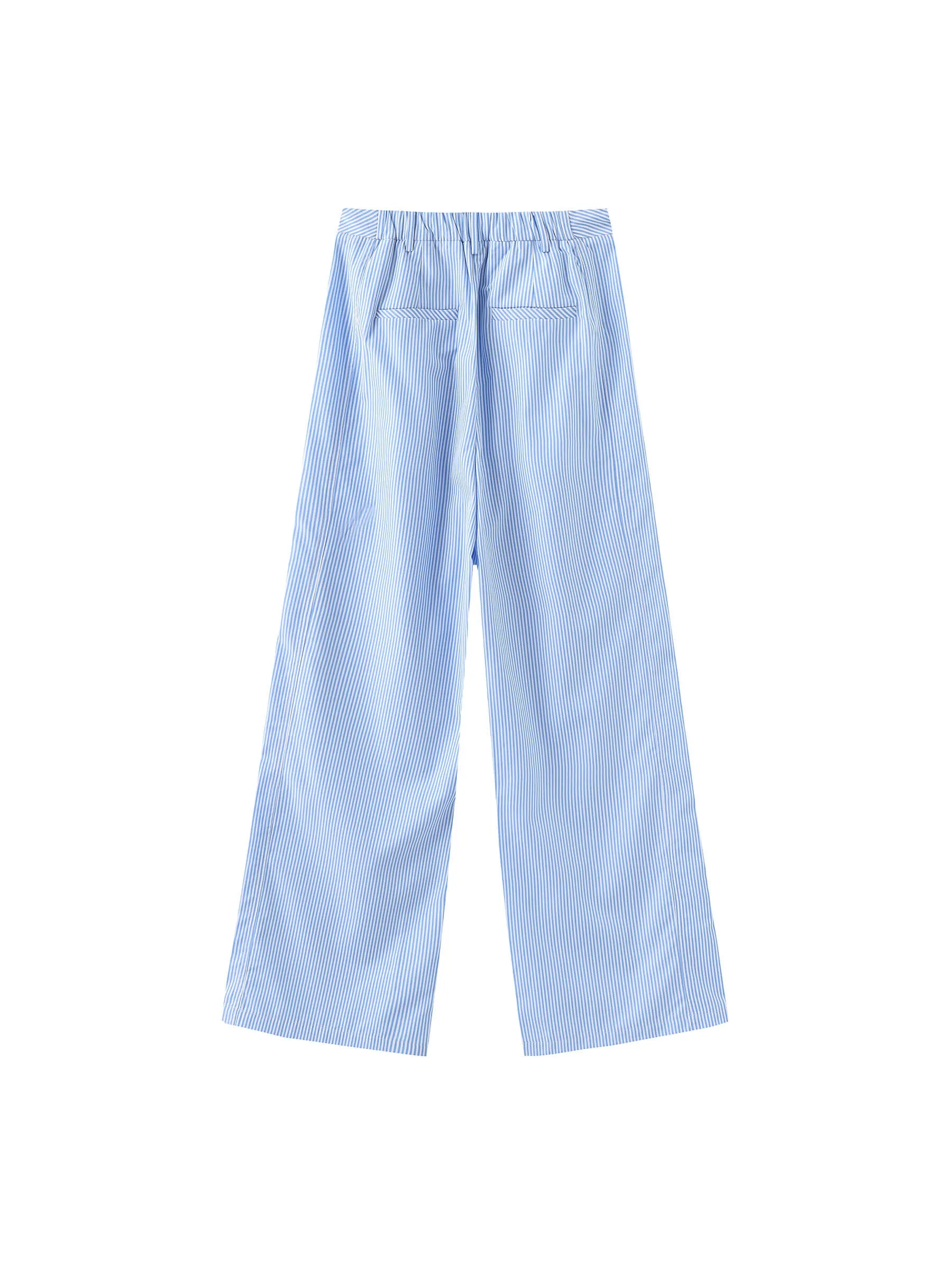 High Rise Pinstripe Tailored Trousers