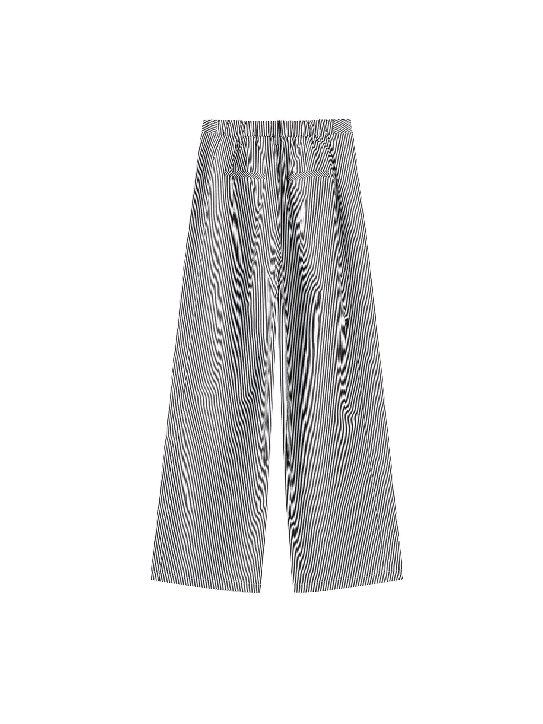 High Rise Pinstripe Tailored Trousers