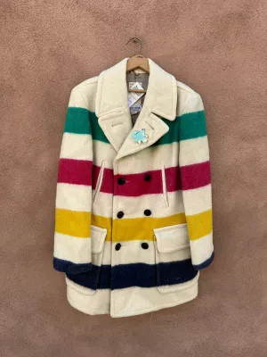 Hudson's Bay Pea Coat with Sterling Silver Pin