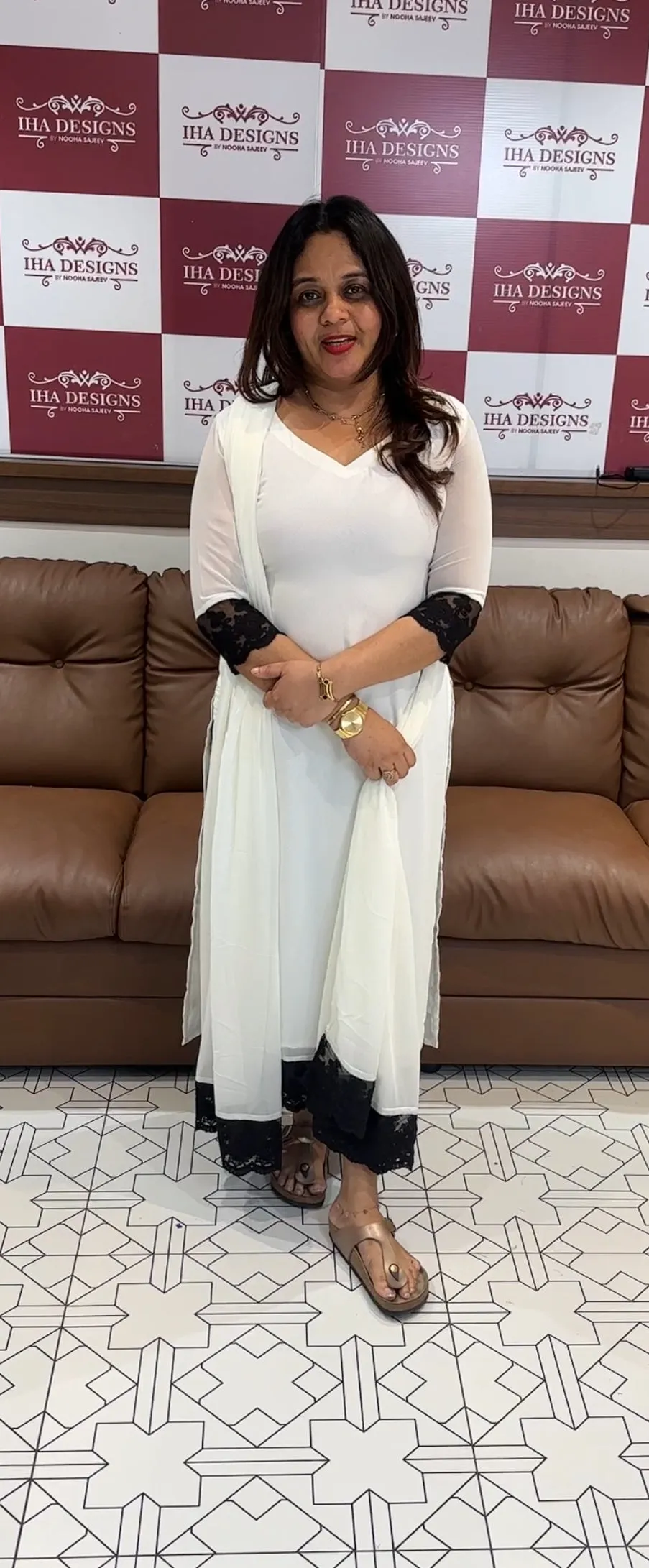 IHA'S IN-HOUSE DESIGNER ALINE TOP AND DUPATTA - IHA 14130