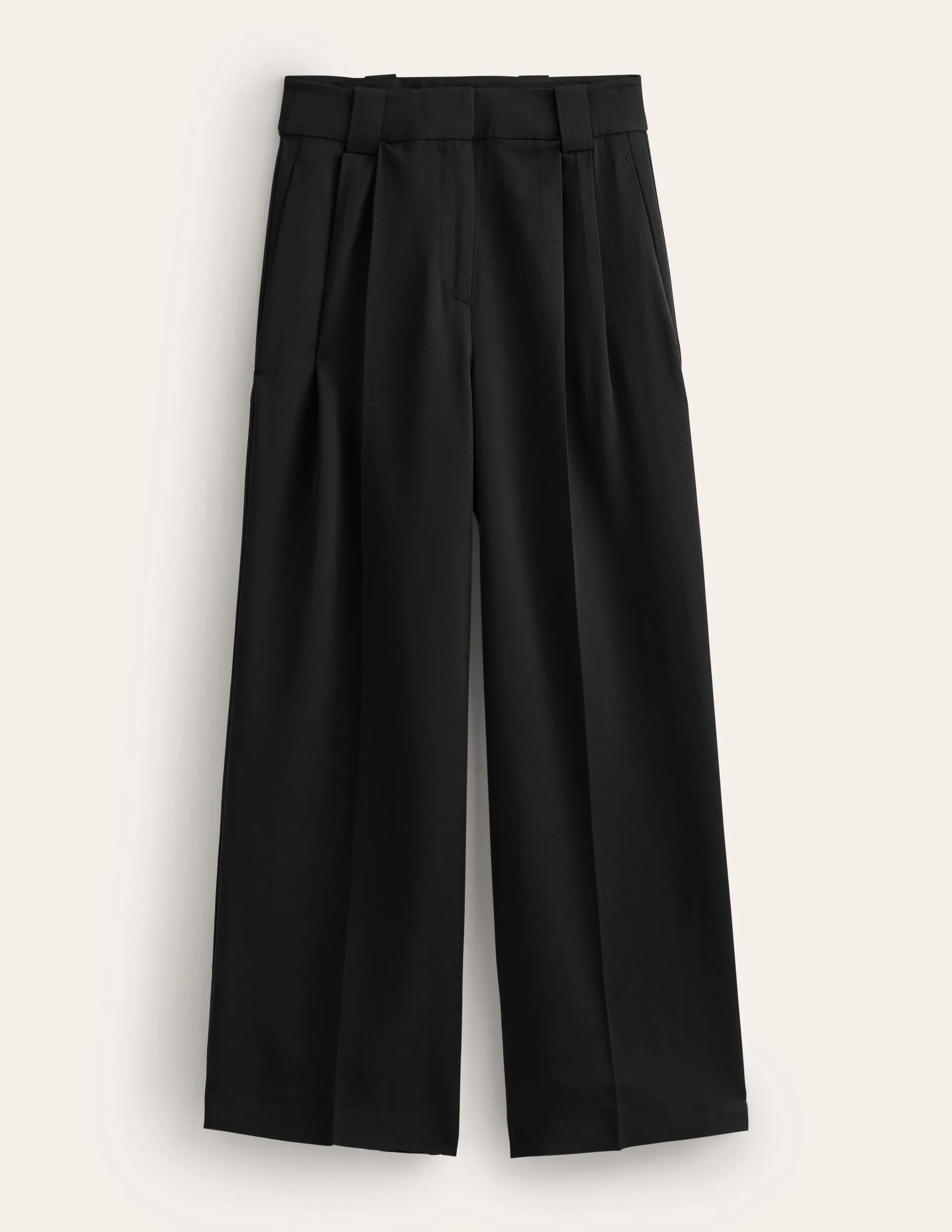 Islington Wide Leg Trousers-Black