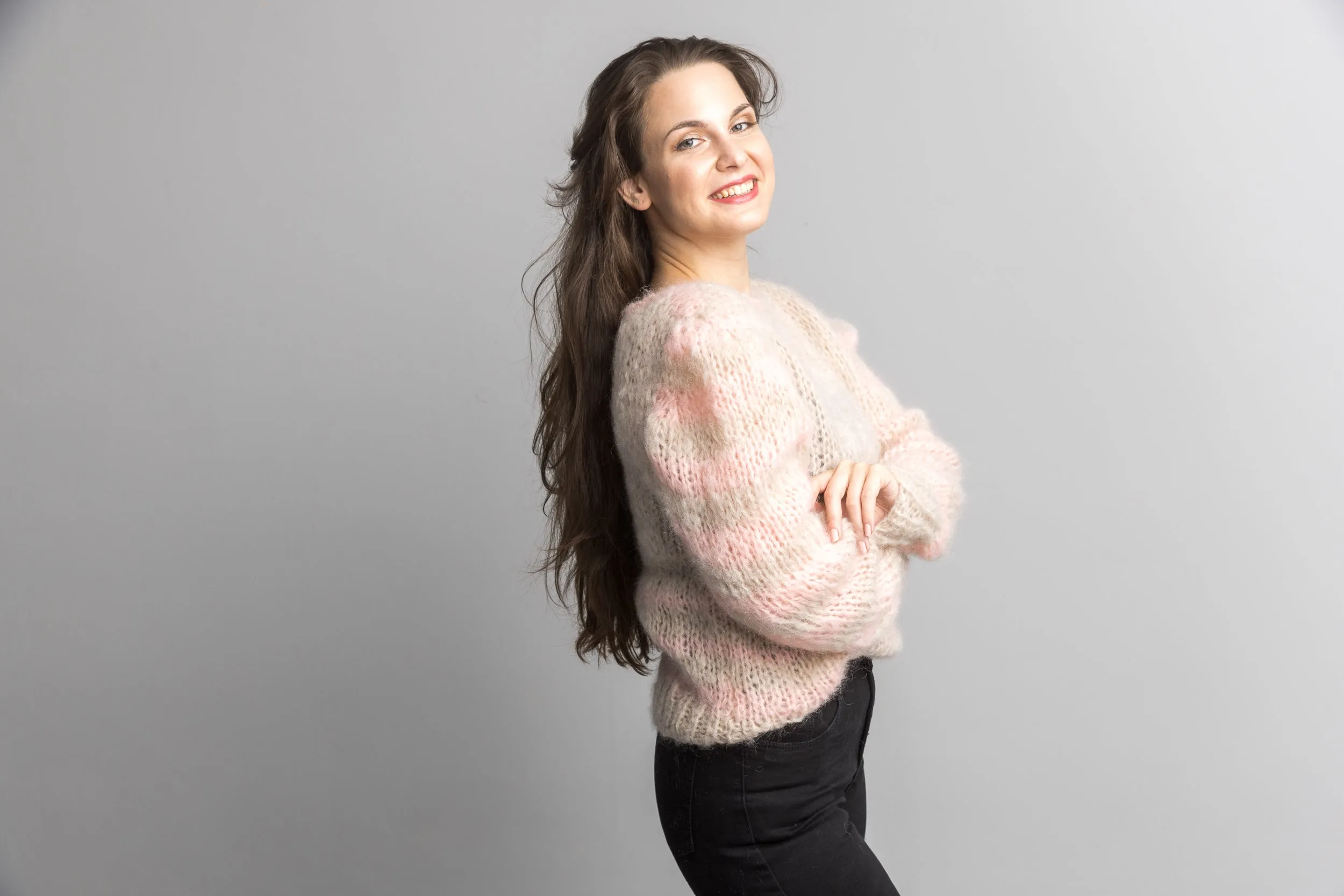 Kuschelpullover aus Ingenua Mohair in 2 Farben stricken