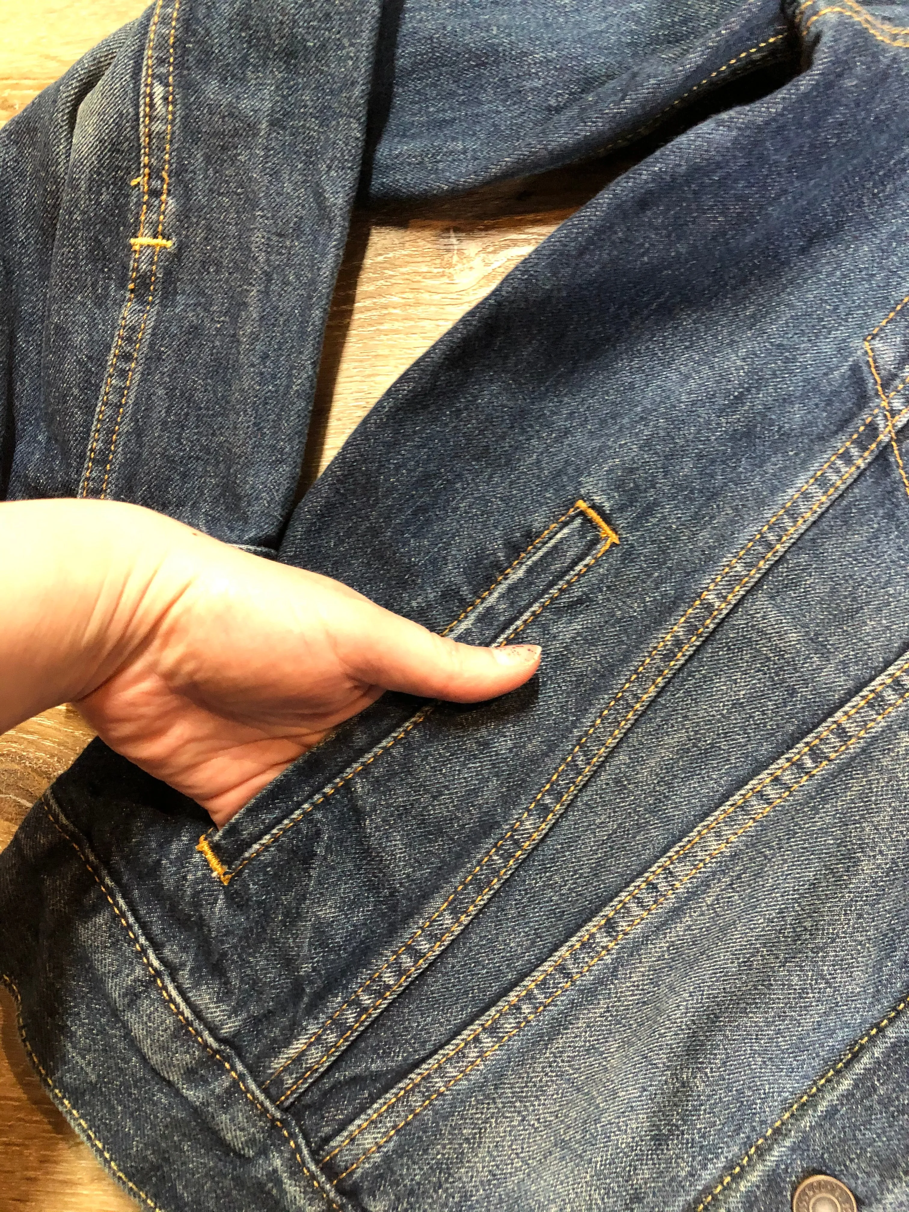 Levi’s Medium Wash Denim Trucker Jacket with Canada Patch