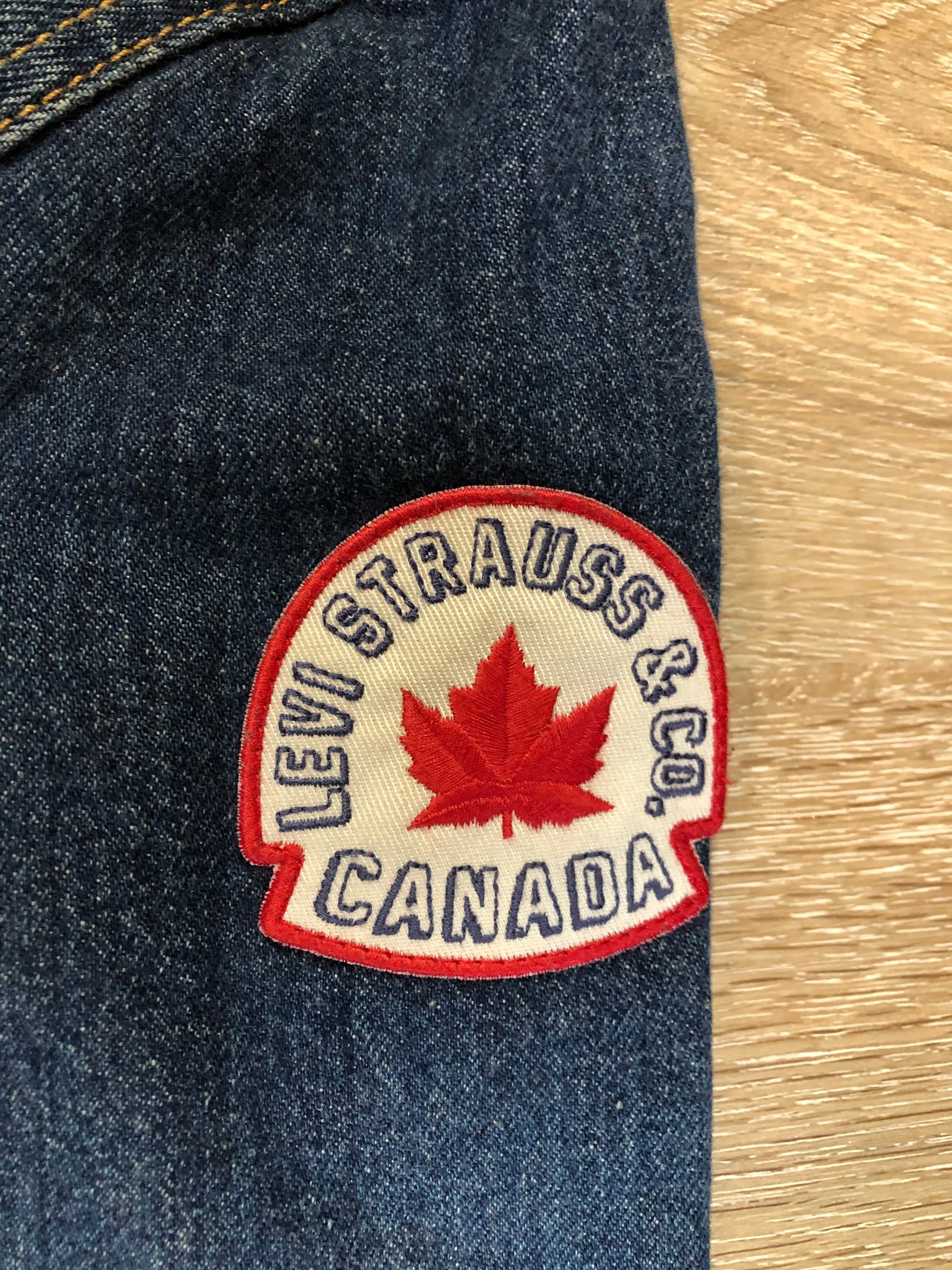 Levi’s Medium Wash Denim Trucker Jacket with Canada Patch