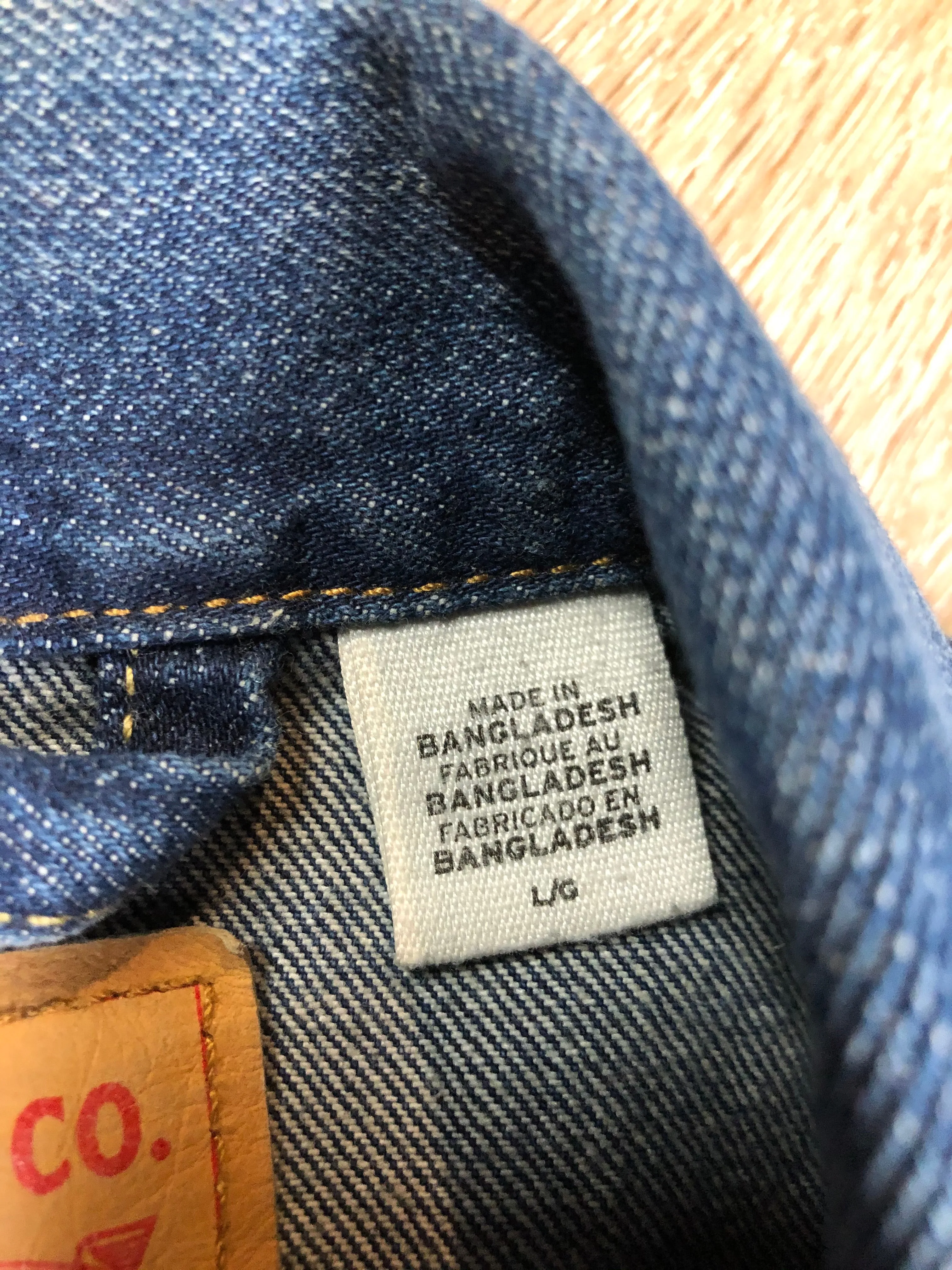 Levi’s Medium Wash Denim Trucker Jacket with Canada Patch