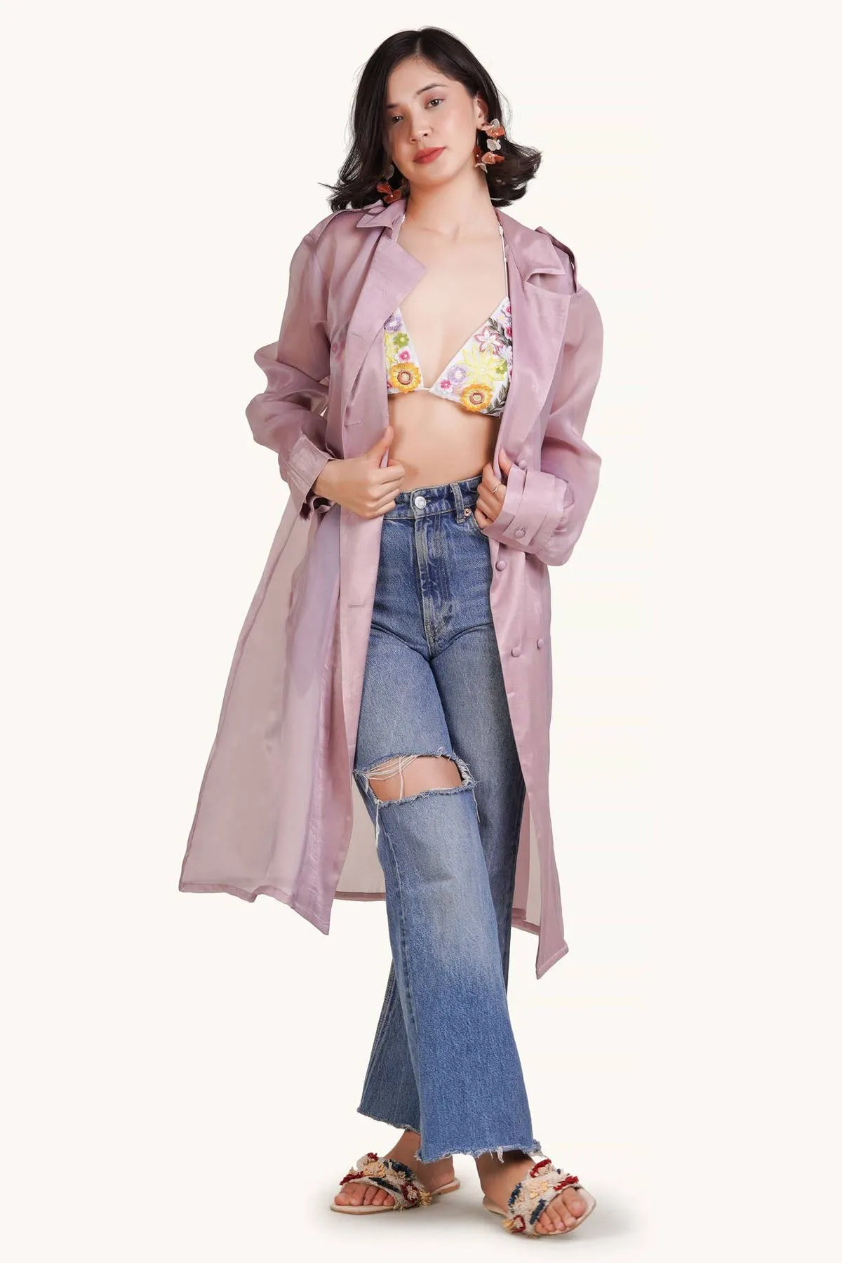 Lilac Trench Coat