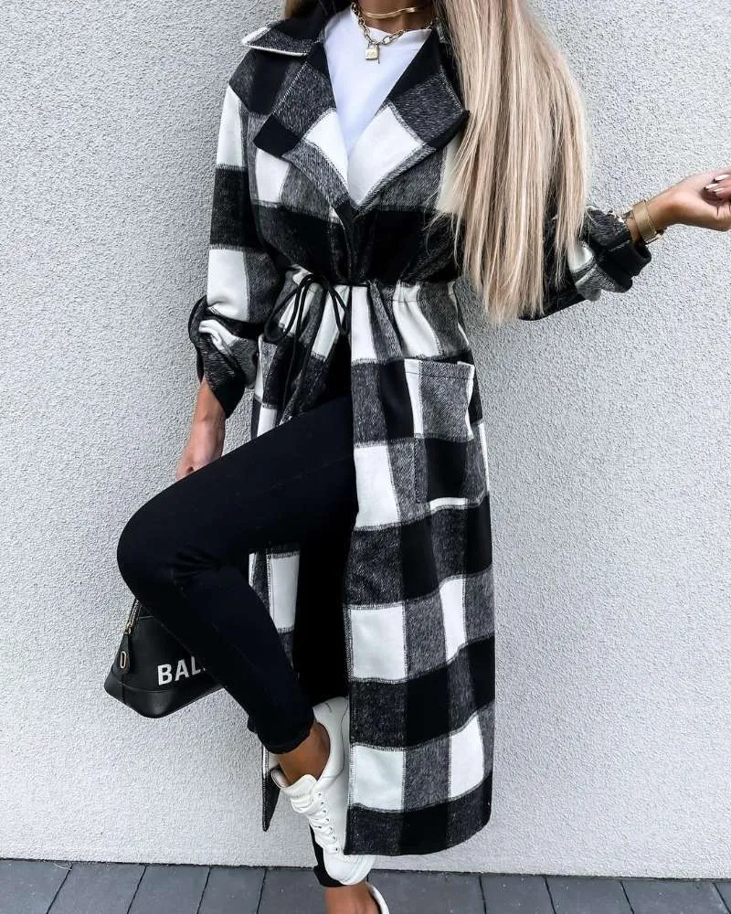 Long Sleeved Tie-front Coat Jacket