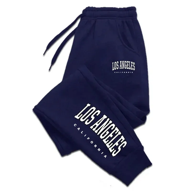 Los Angeles Sweatpants Elastic Waist Casual Jogging Trousers