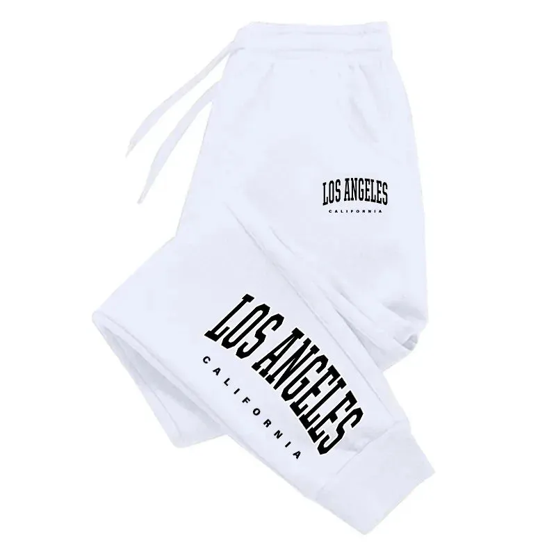 Los Angeles Sweatpants Elastic Waist Casual Jogging Trousers
