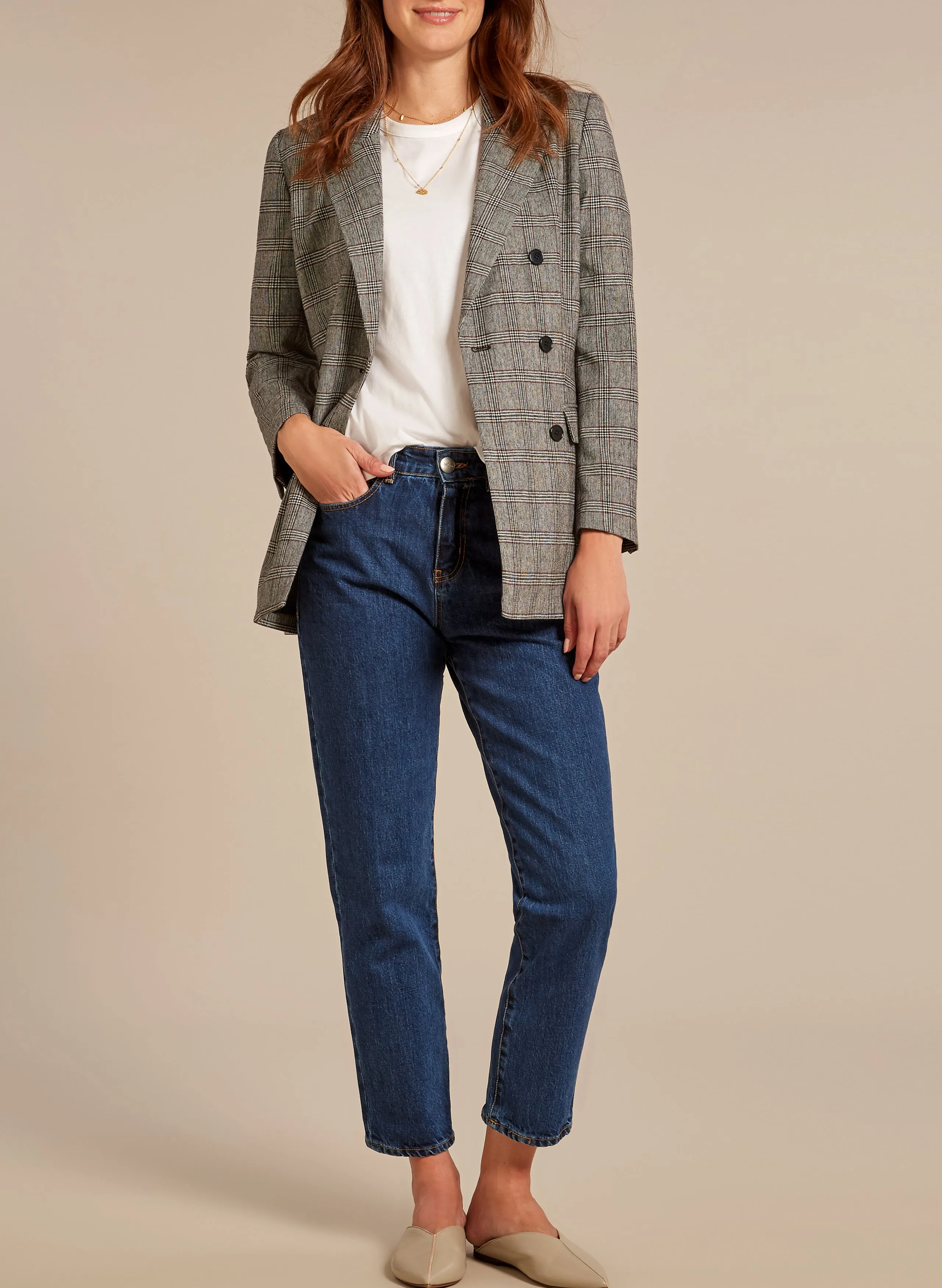 Mallory Check Blazer