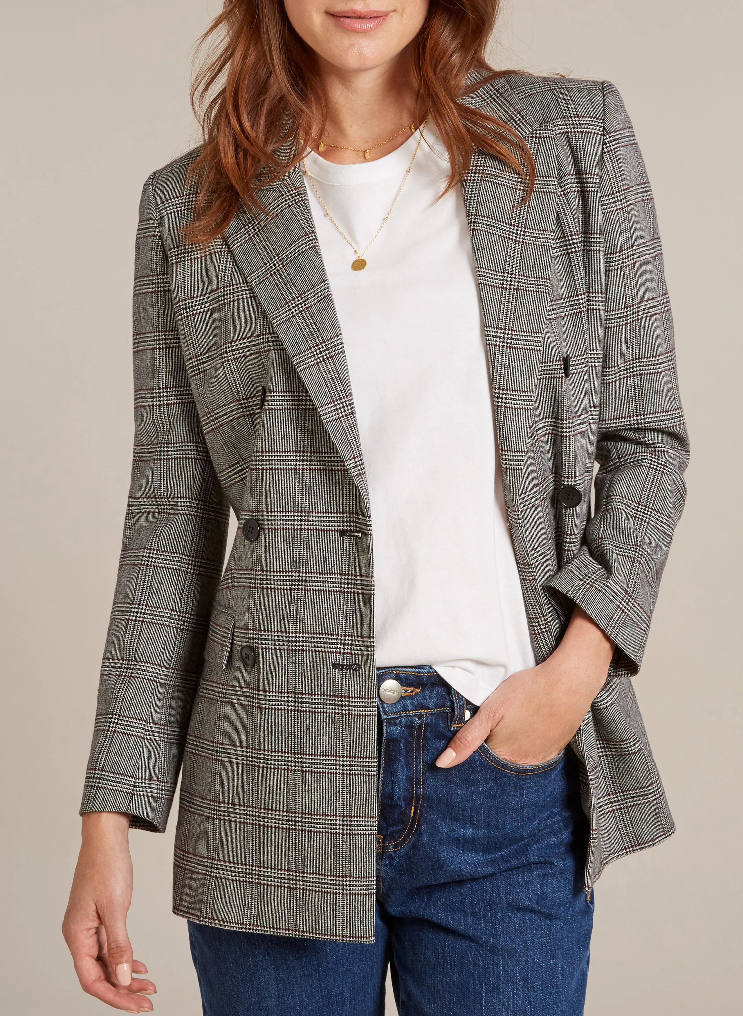 Mallory Check Blazer