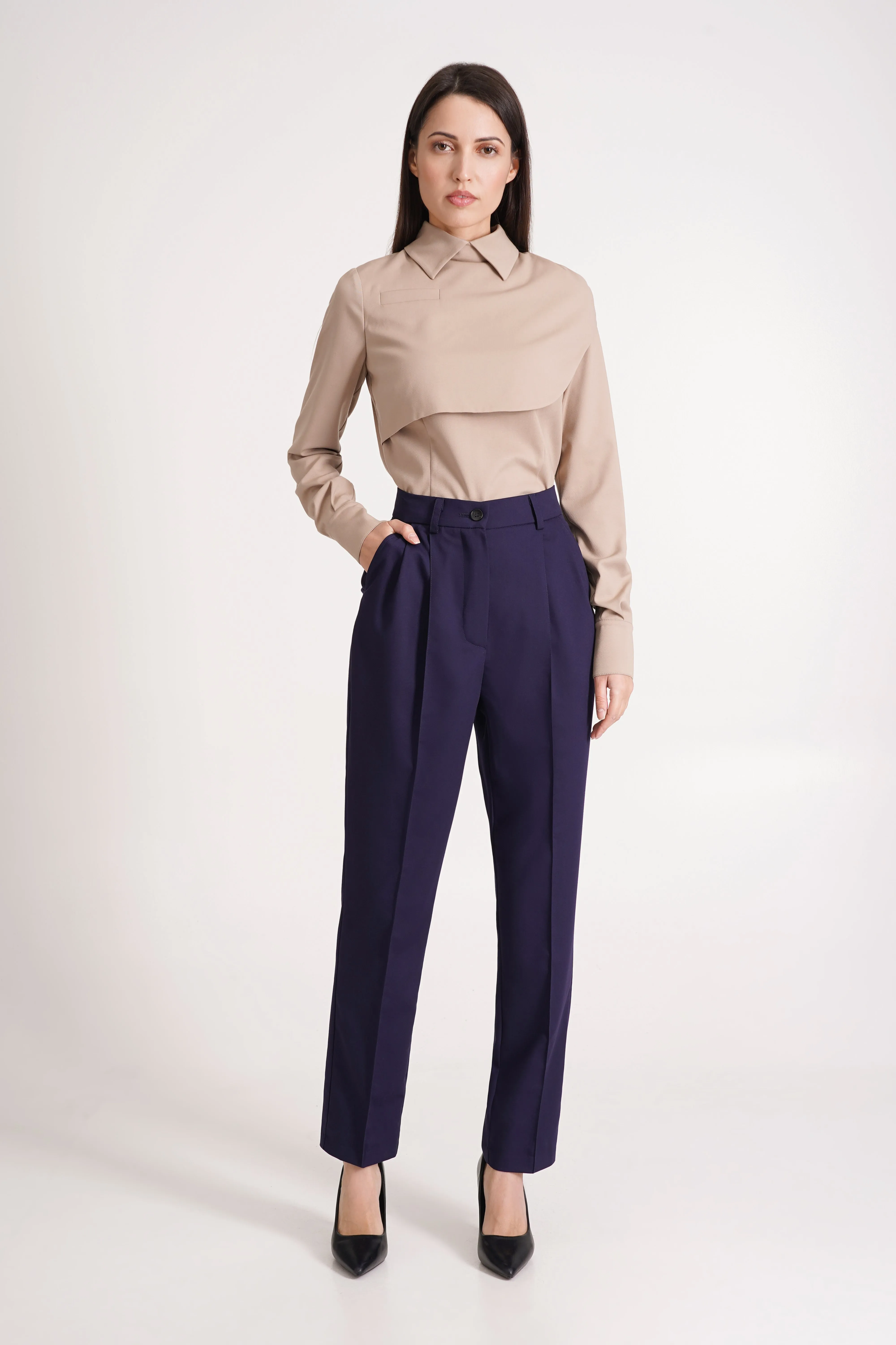 Navy cigarette pants