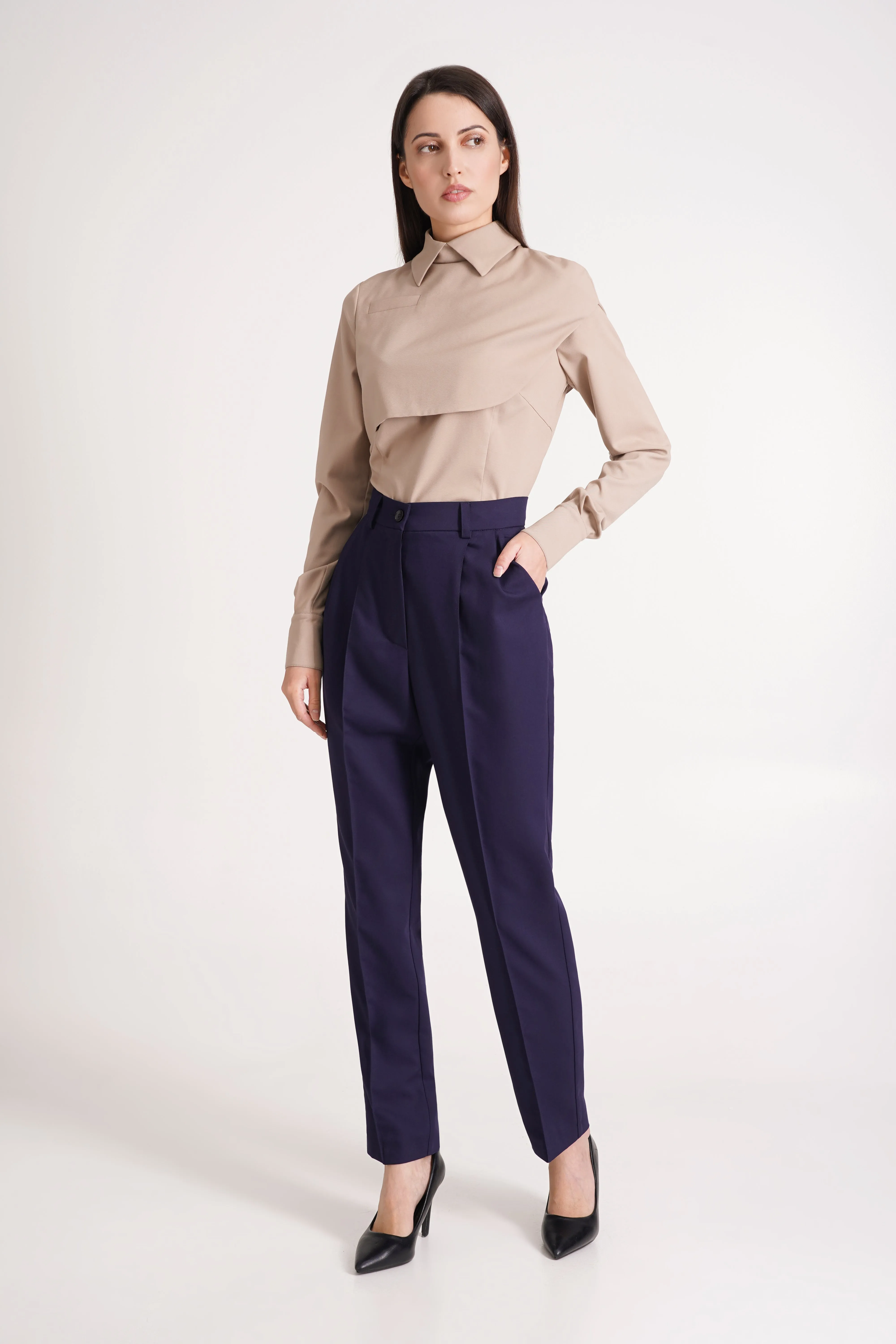 Navy cigarette pants