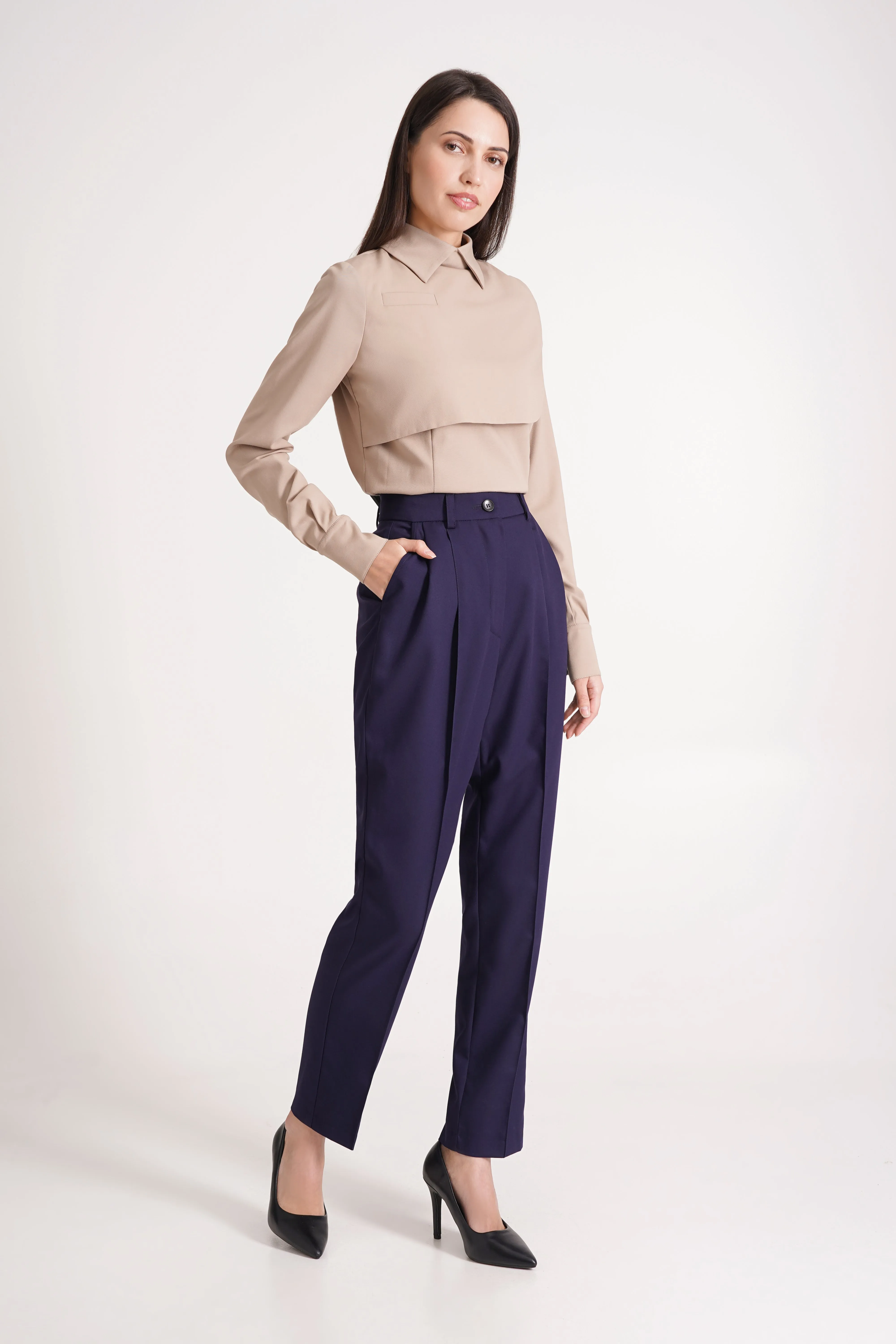 Navy cigarette pants