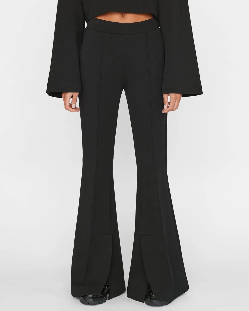 Noir Slim Scuba Flare Pant