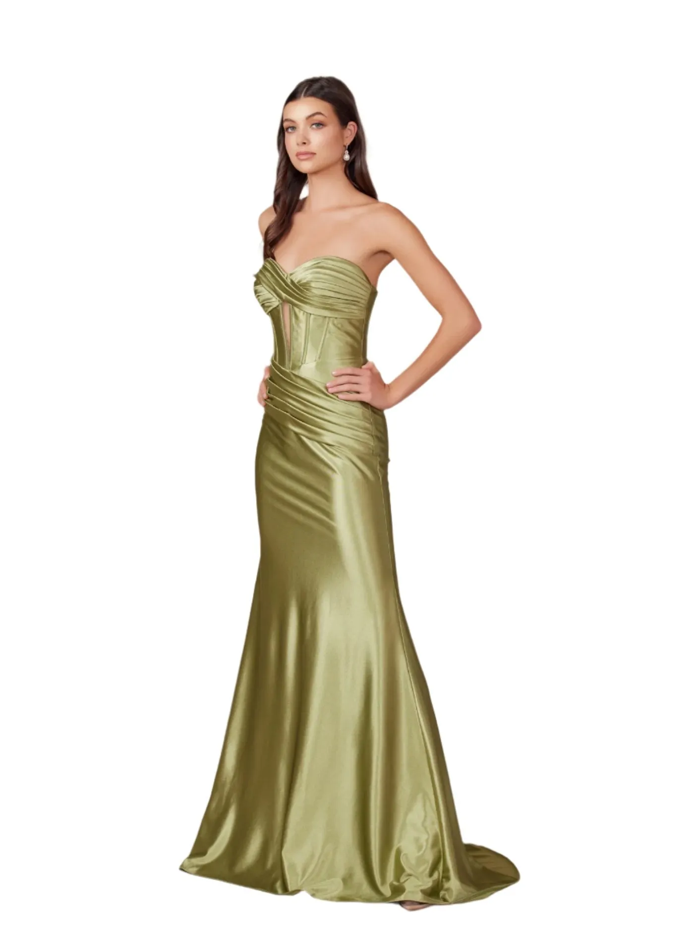 Nox Anabel T1500 Size 0 Royal Long Formal Corset Dress Cut Out Strapless Prom Evening Gown Sweetheart