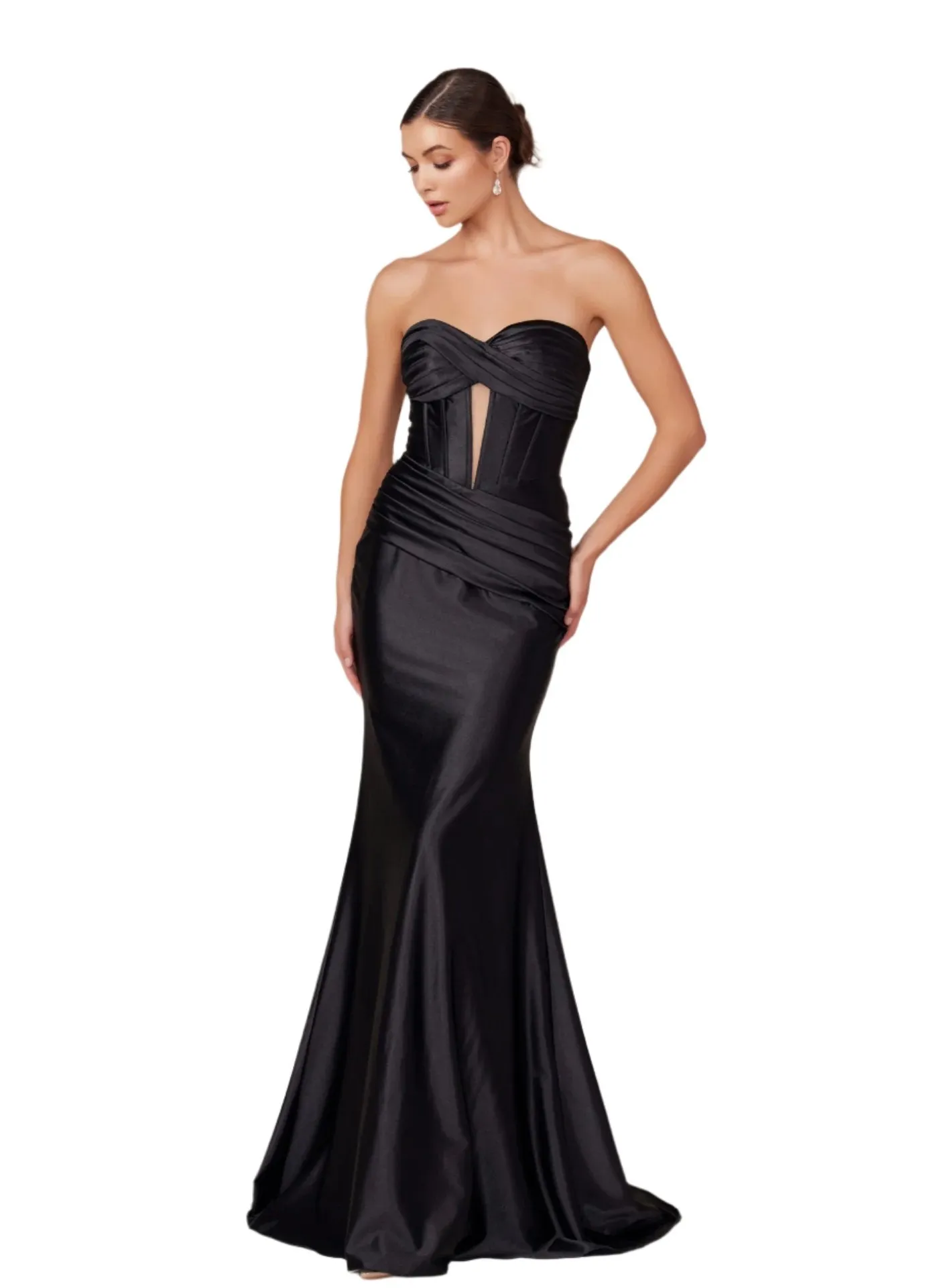 Nox Anabel T1500 Size 0 Royal Long Formal Corset Dress Cut Out Strapless Prom Evening Gown Sweetheart