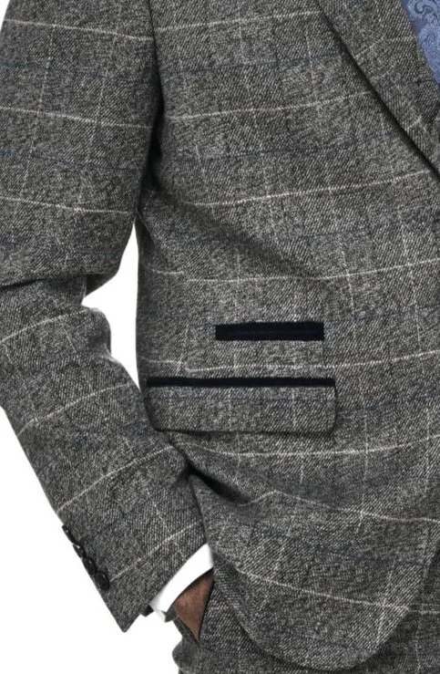 Scott Grey Check Tweed Blazer | Check Blazer | Office Wear