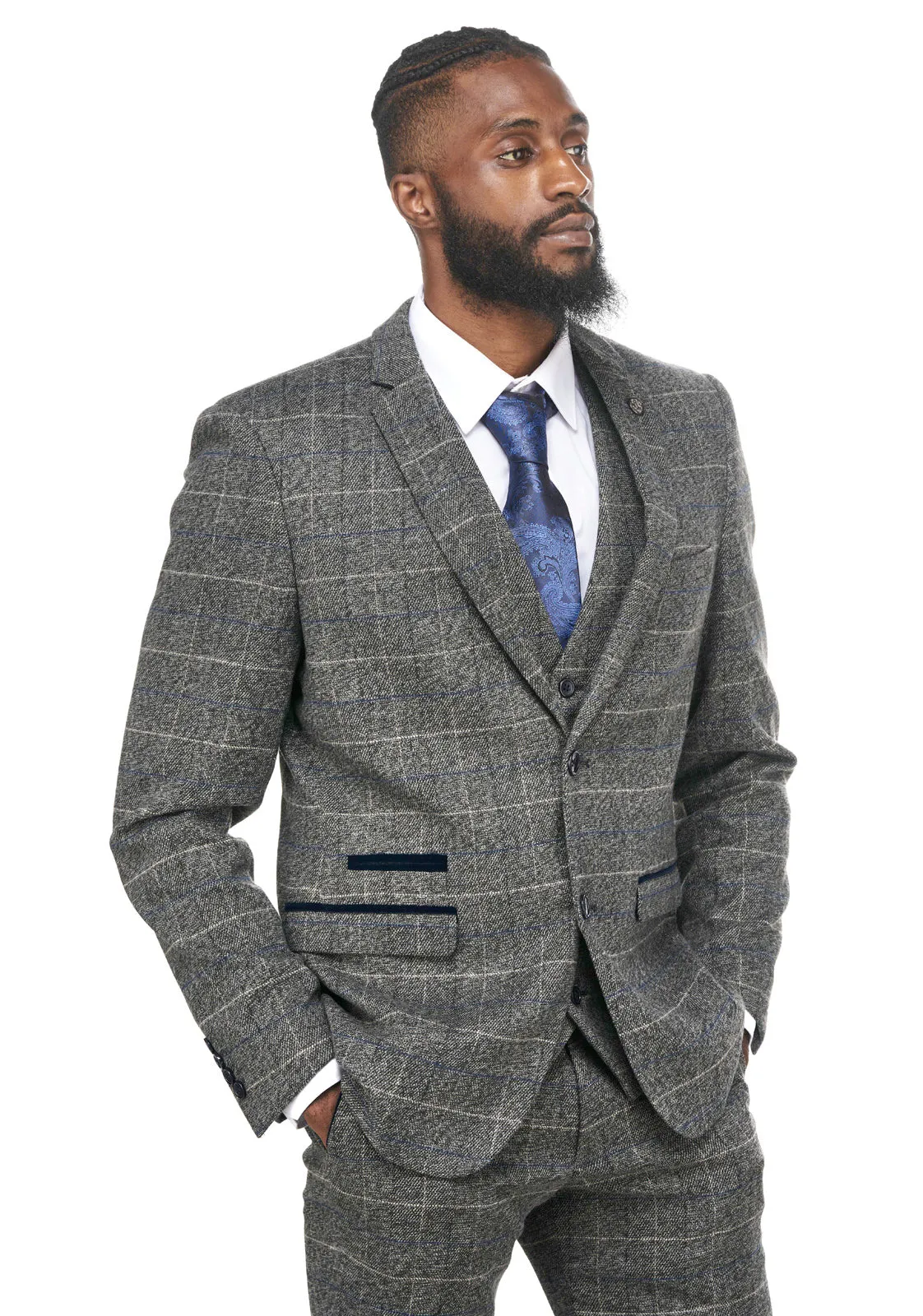Scott Grey Check Tweed Blazer | Check Blazer | Office Wear