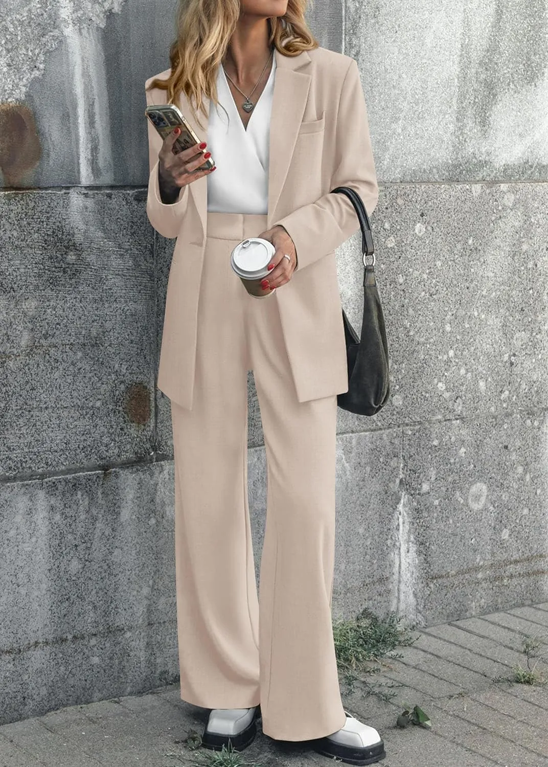 Sophisticated Working Woman Green Blazer & Pants Suit Set