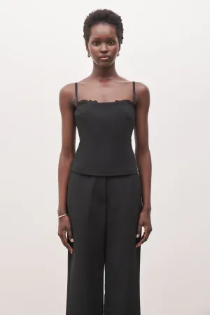 Tailored Bra Detail Bustier - Black