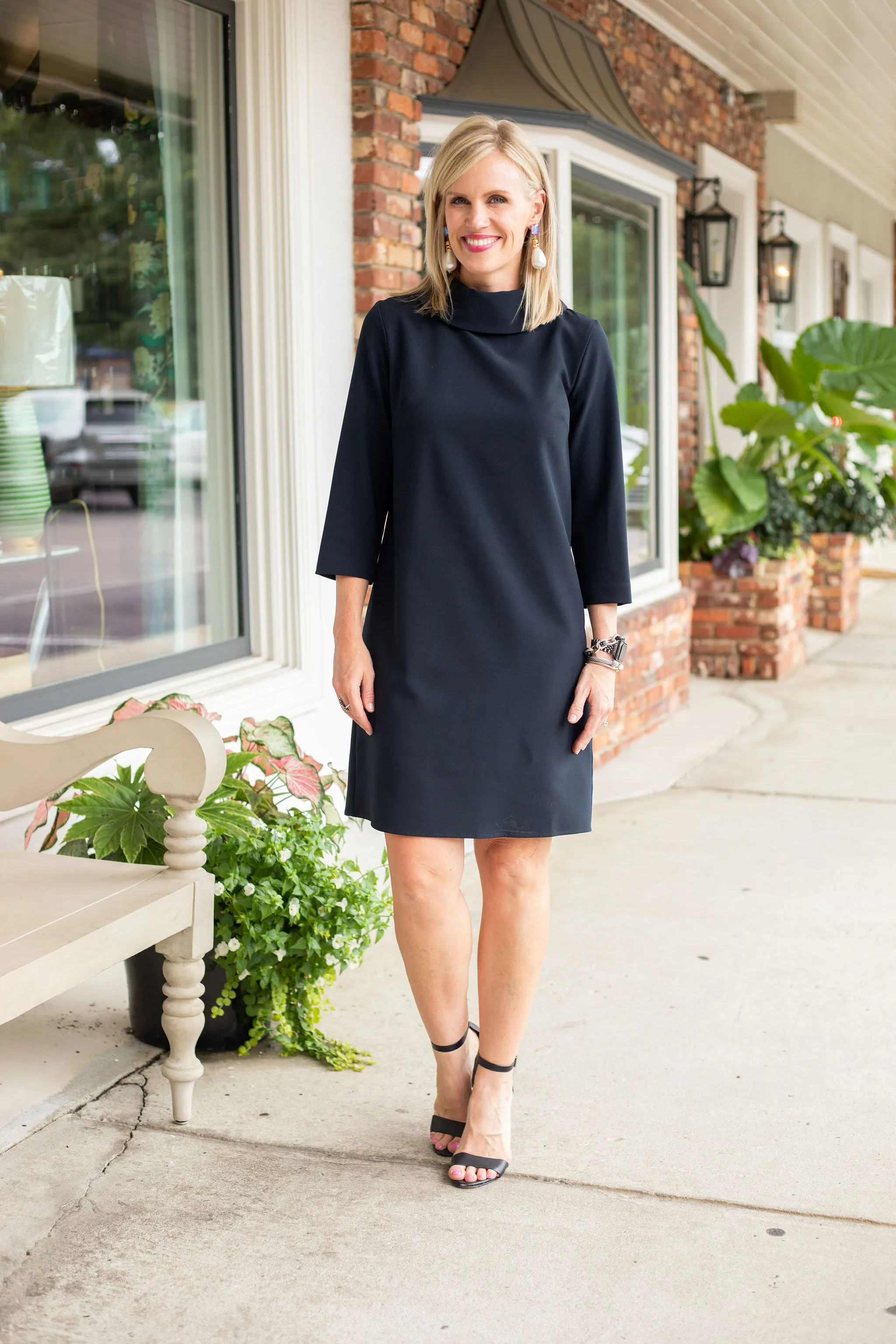 Tie Back Dress | Navy