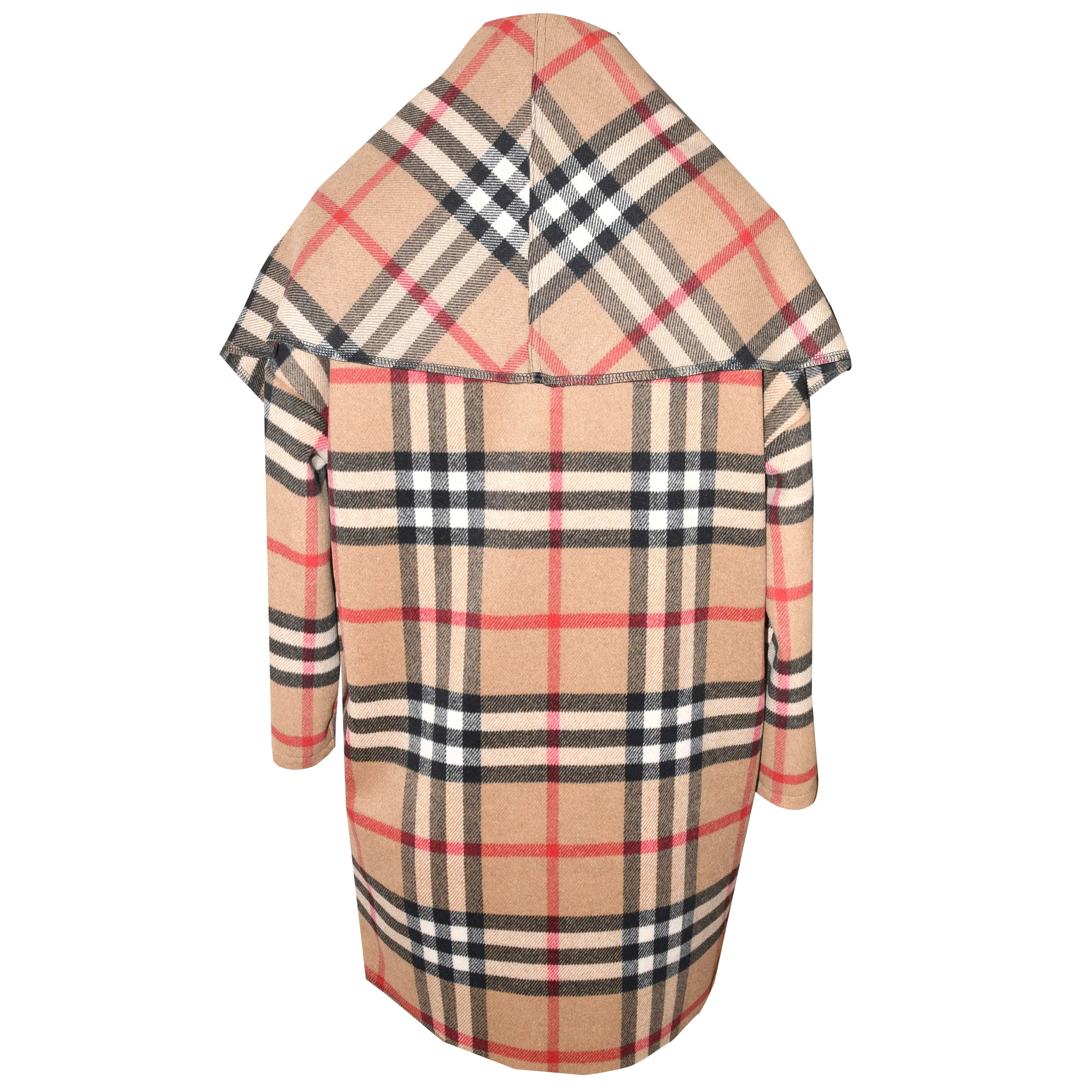 Very Soft Wool Blend Classic Plaid Wrap Coat II